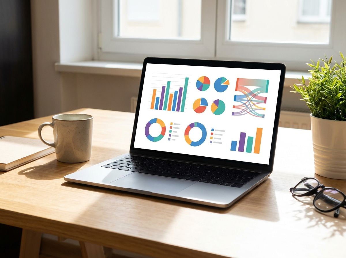 Laptop showing marketing campaign dashboard