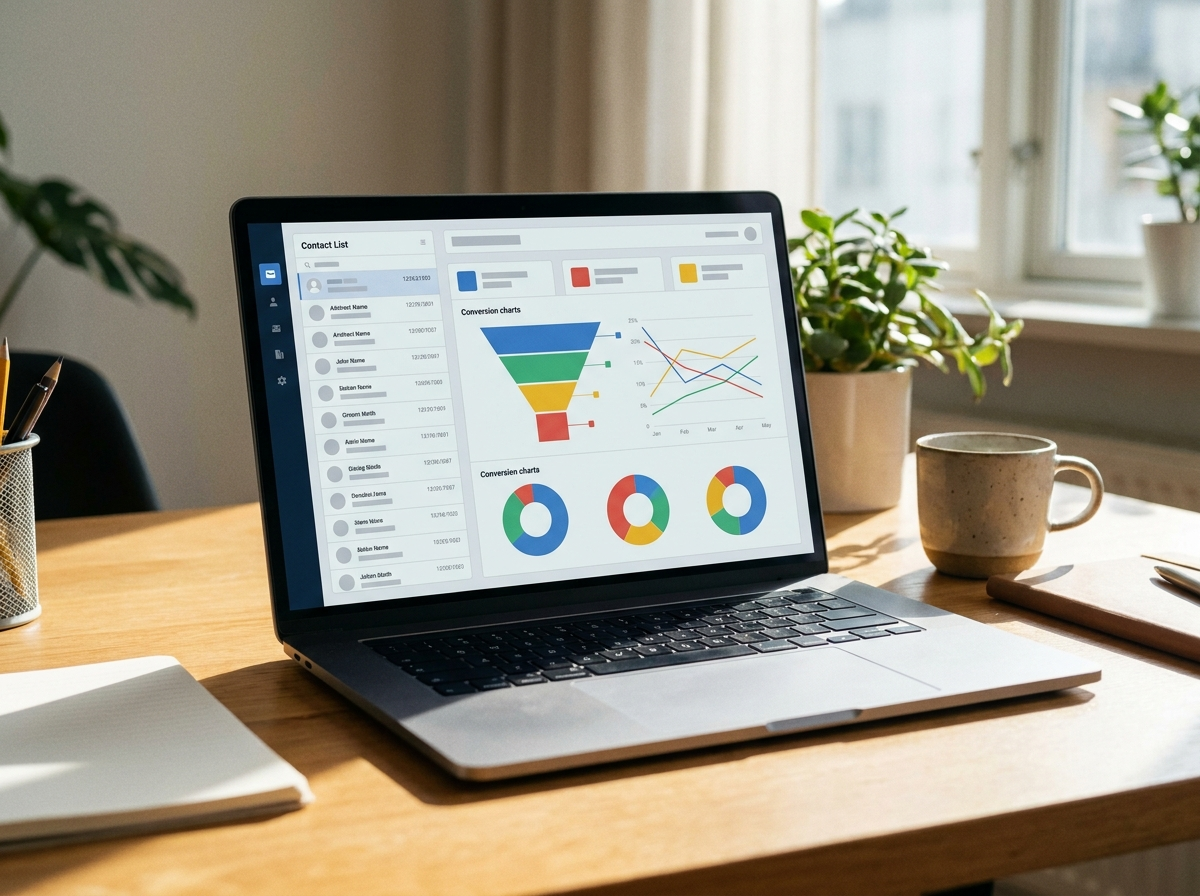 Lead generation dashboard with funnel charts