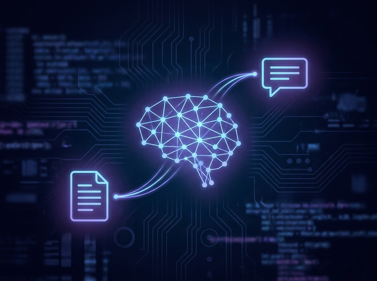 Neural network connecting documents and chat