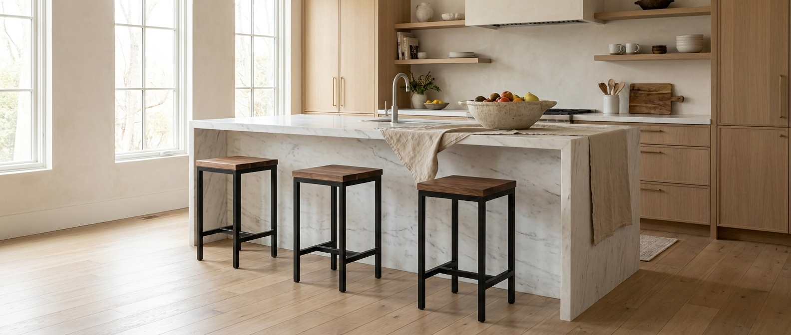 Solid Wood Bar Stools, Made in America