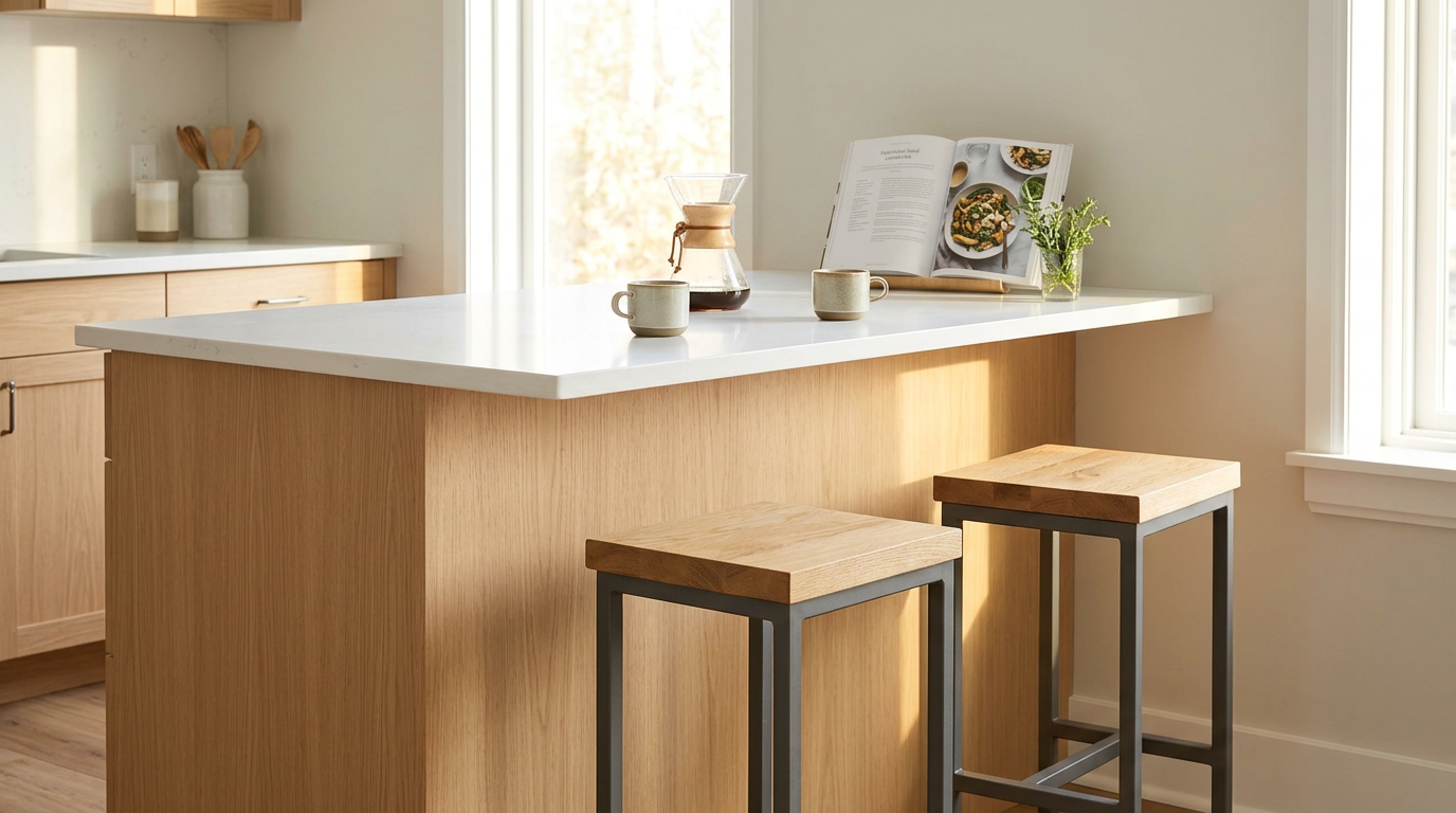 Coffee tastes better on solid oak.