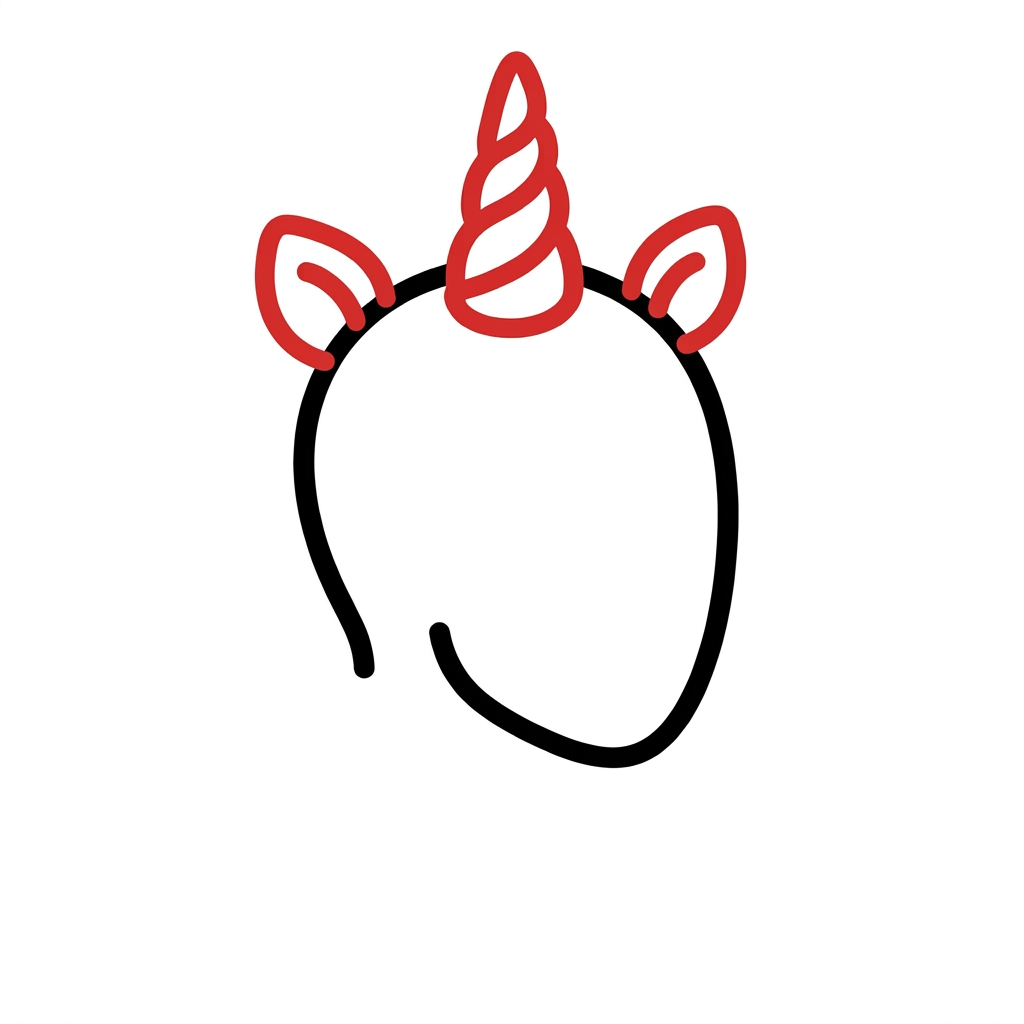 How to draw a unicorn step 2 of 6 โ add the horn and ears โ easy step by step unicorn drawing tutorial for kids