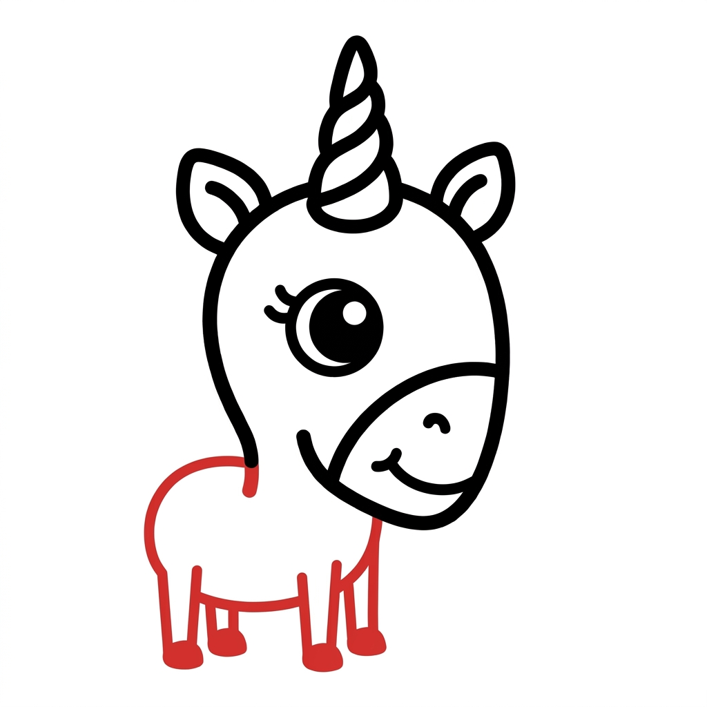 How to draw a unicorn step 4 of 6 โ draw the body and legs โ easy step by step unicorn drawing tutorial for kids