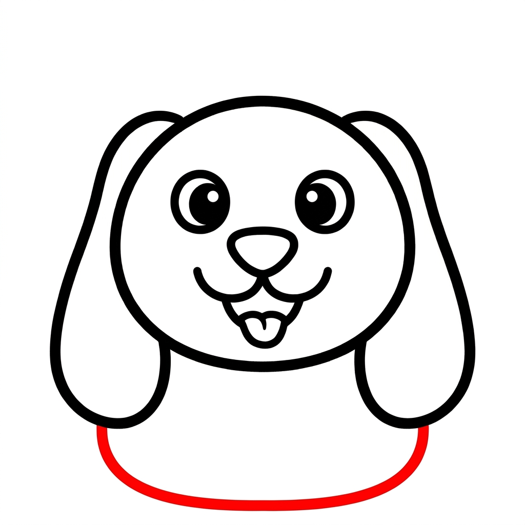How to draw a puppy step 4 of 6 โ draw the body โ easy step by step puppy drawing tutorial for kids