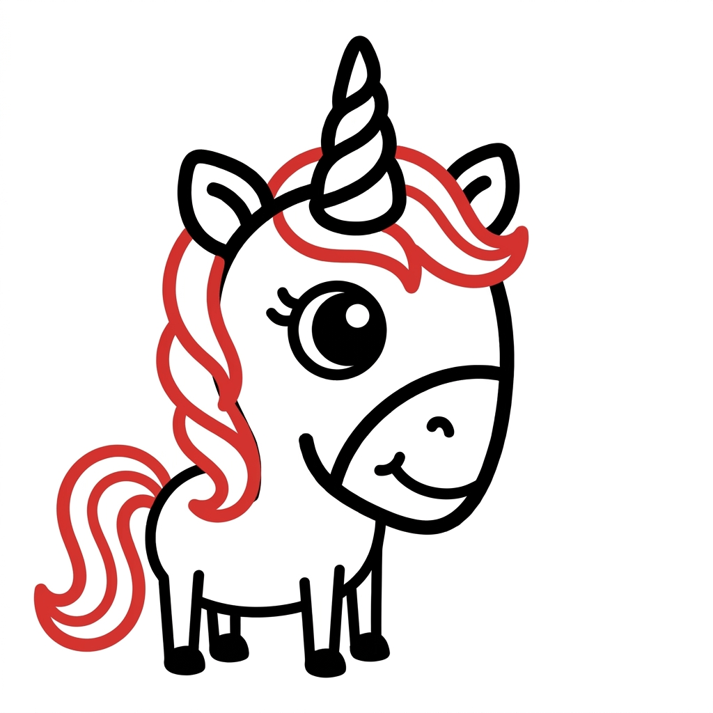 How to draw a unicorn step 5 of 6 โ add the mane and tail โ easy step by step unicorn drawing tutorial for kids