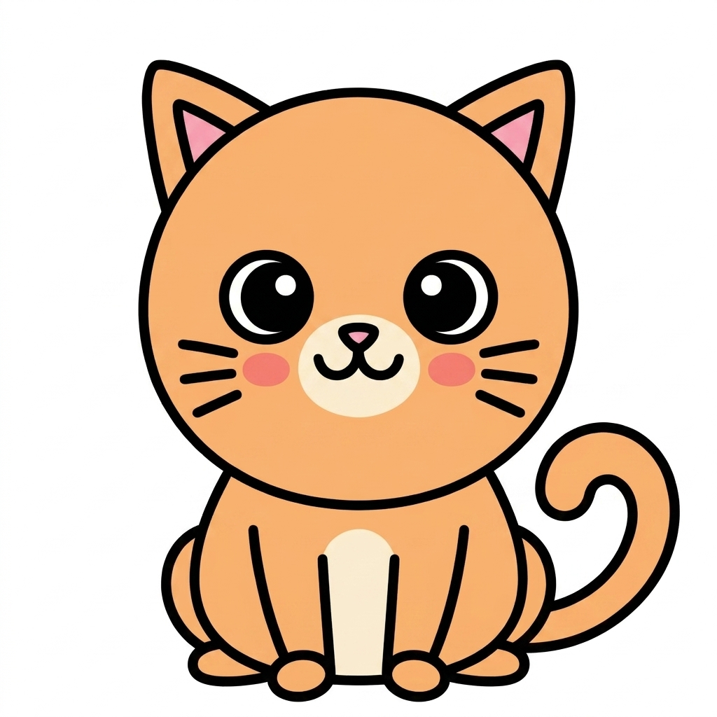 How to draw a kitten step 6 of 6 โ finish and color โ easy step by step kitten drawing tutorial for kids