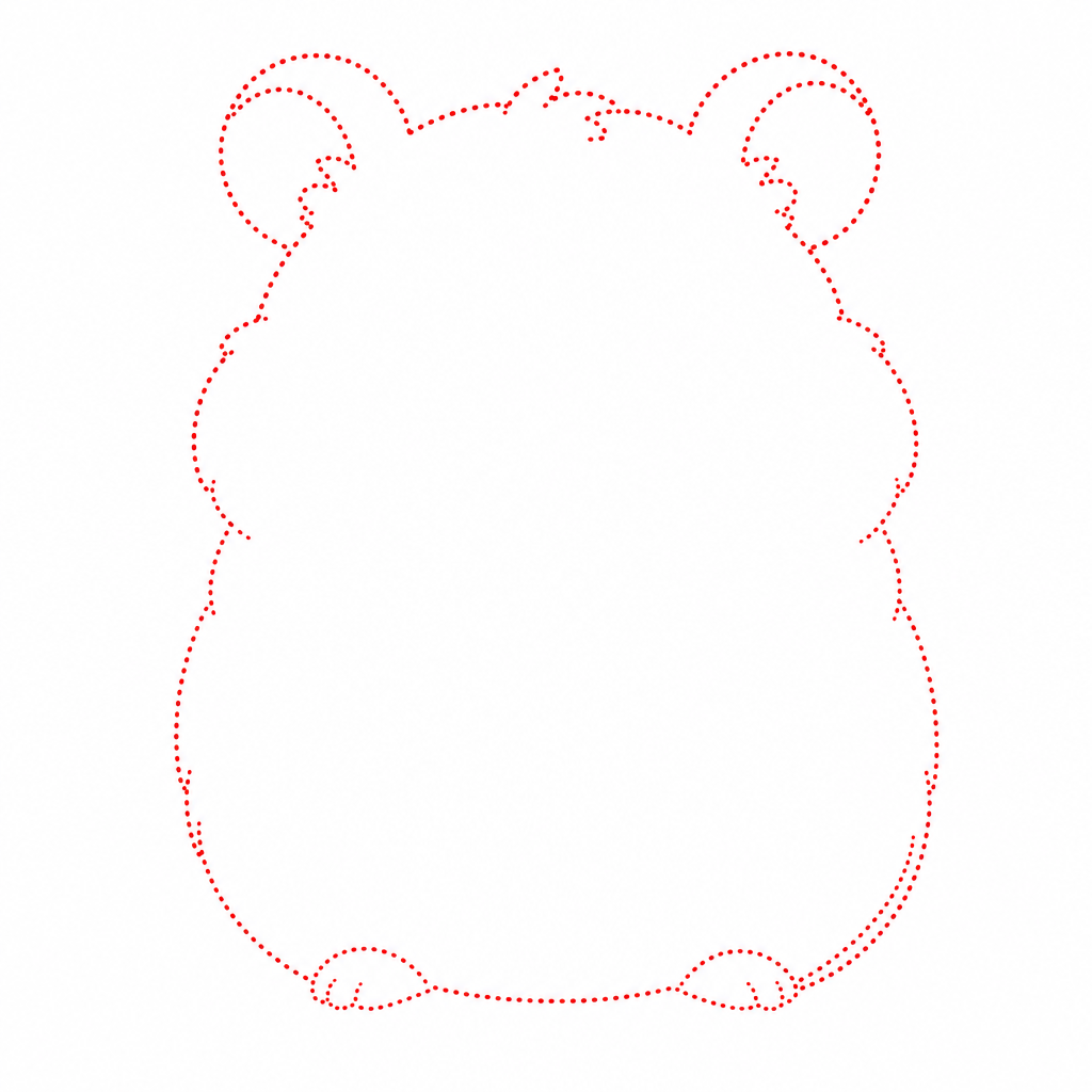 How to draw a hamster step 1 — big plump rounded body shape