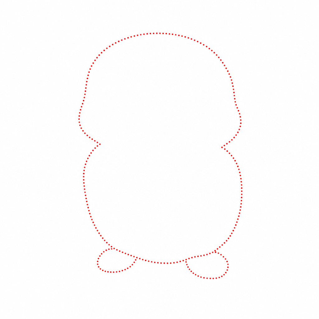 How to draw a hedgehog step 1 — big sideways egg body shape