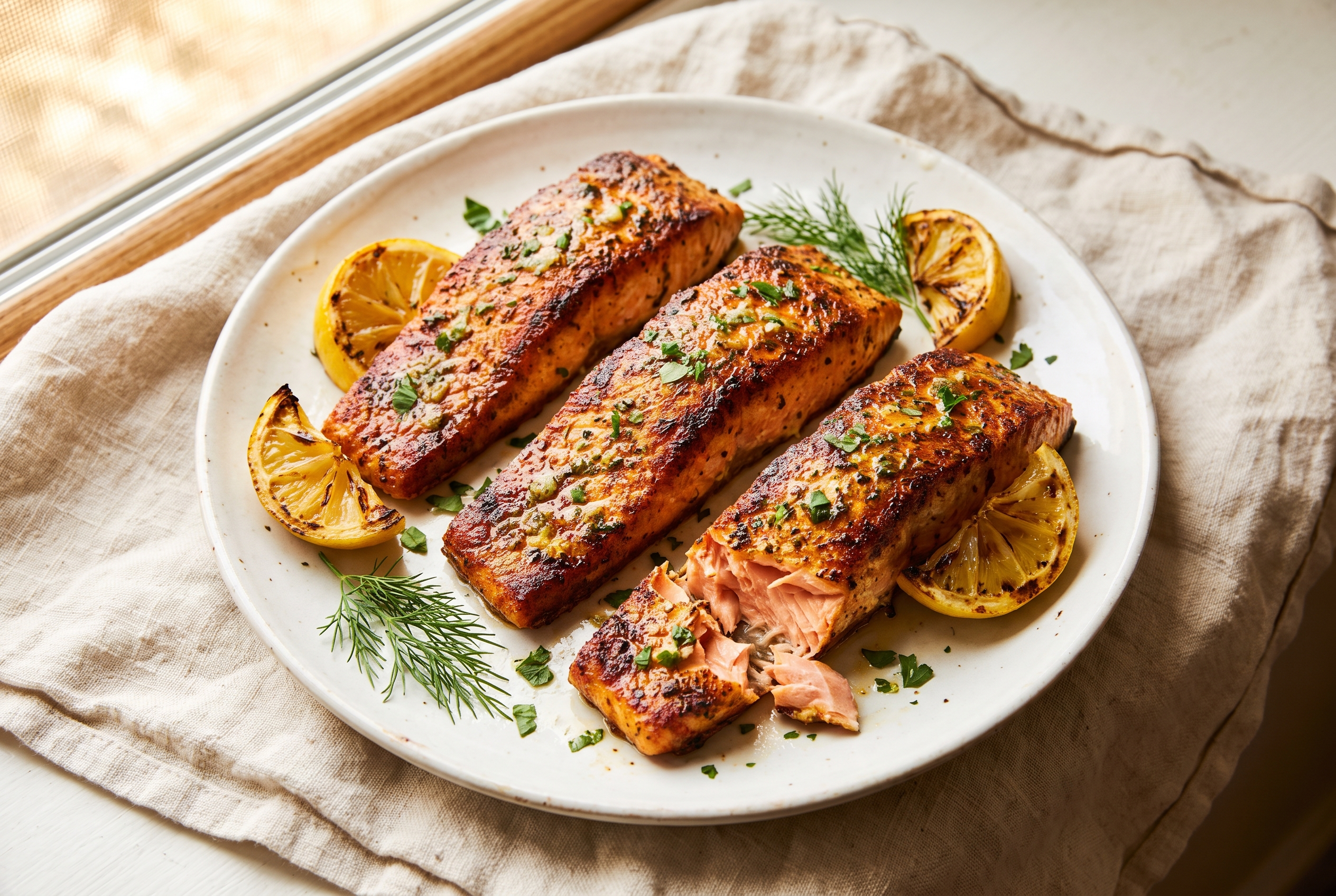 Air fryer salmon