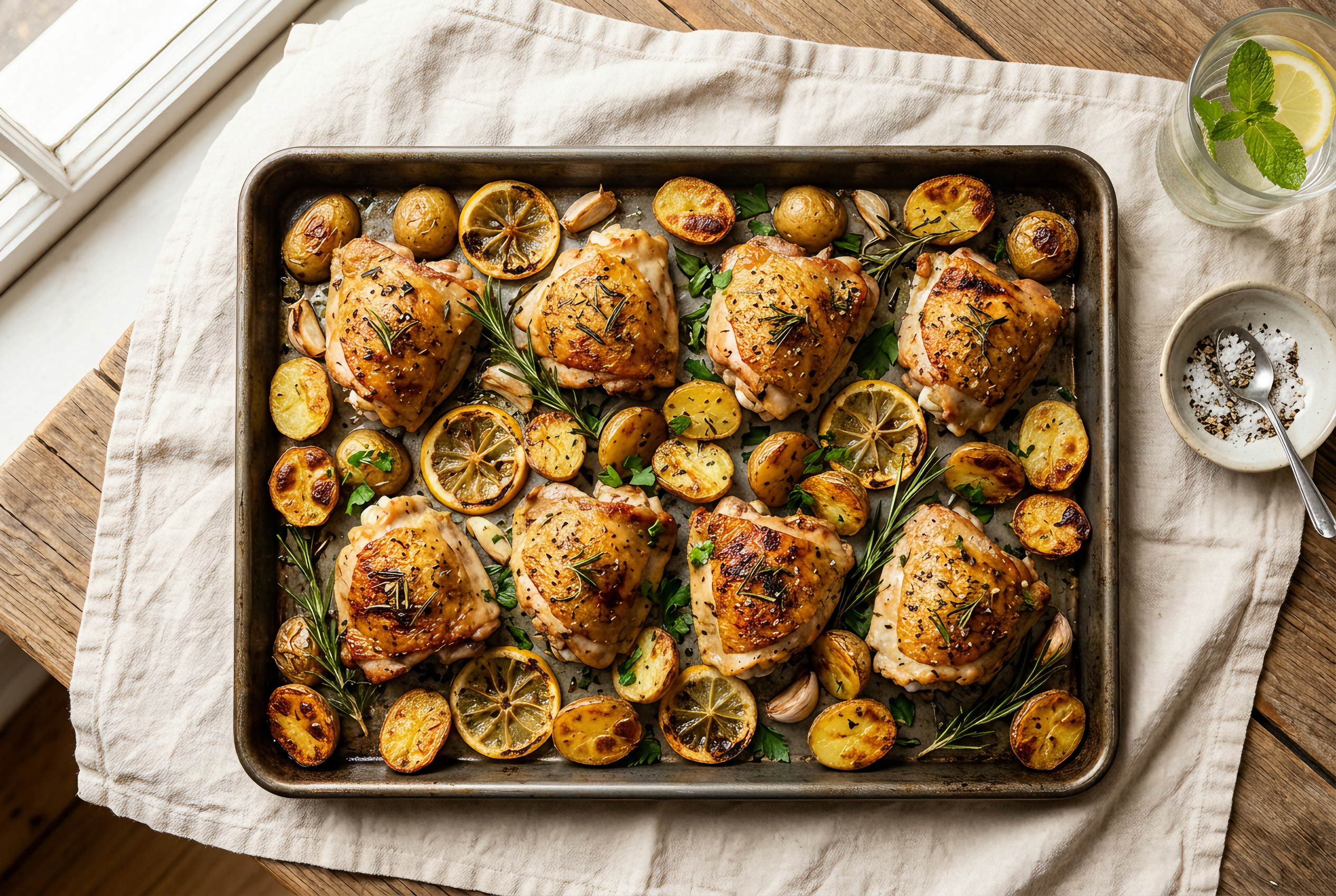 Sheet pan chicken and potatoes