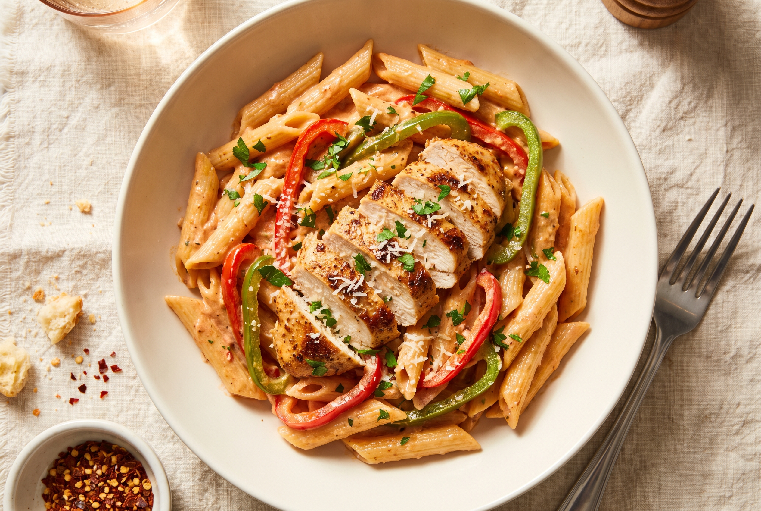 Creamy Cajun chicken pasta
