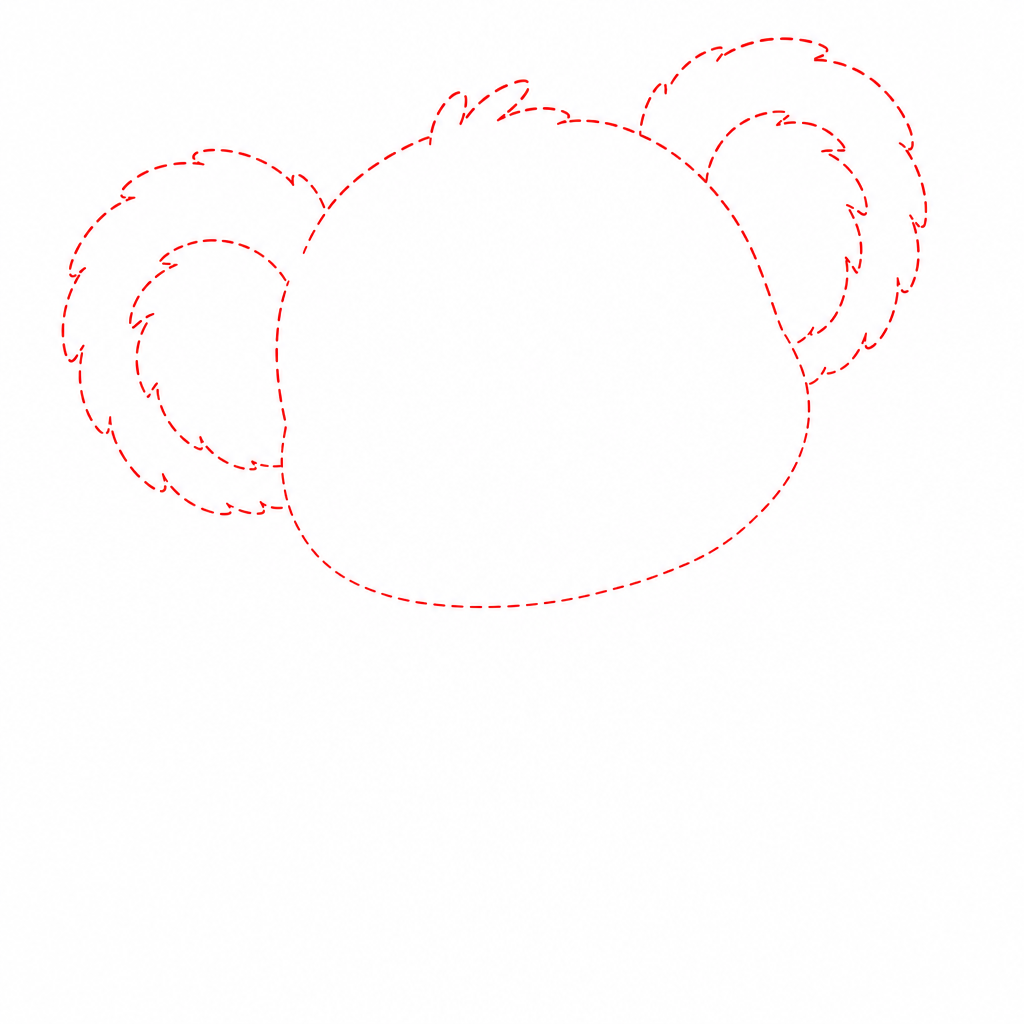 How to draw a koala step 1 — big round head outline