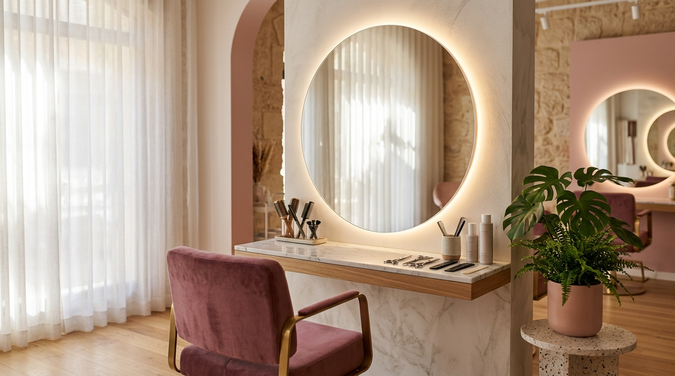 Salón luminoso de Peluquería Loli en Ruzafa