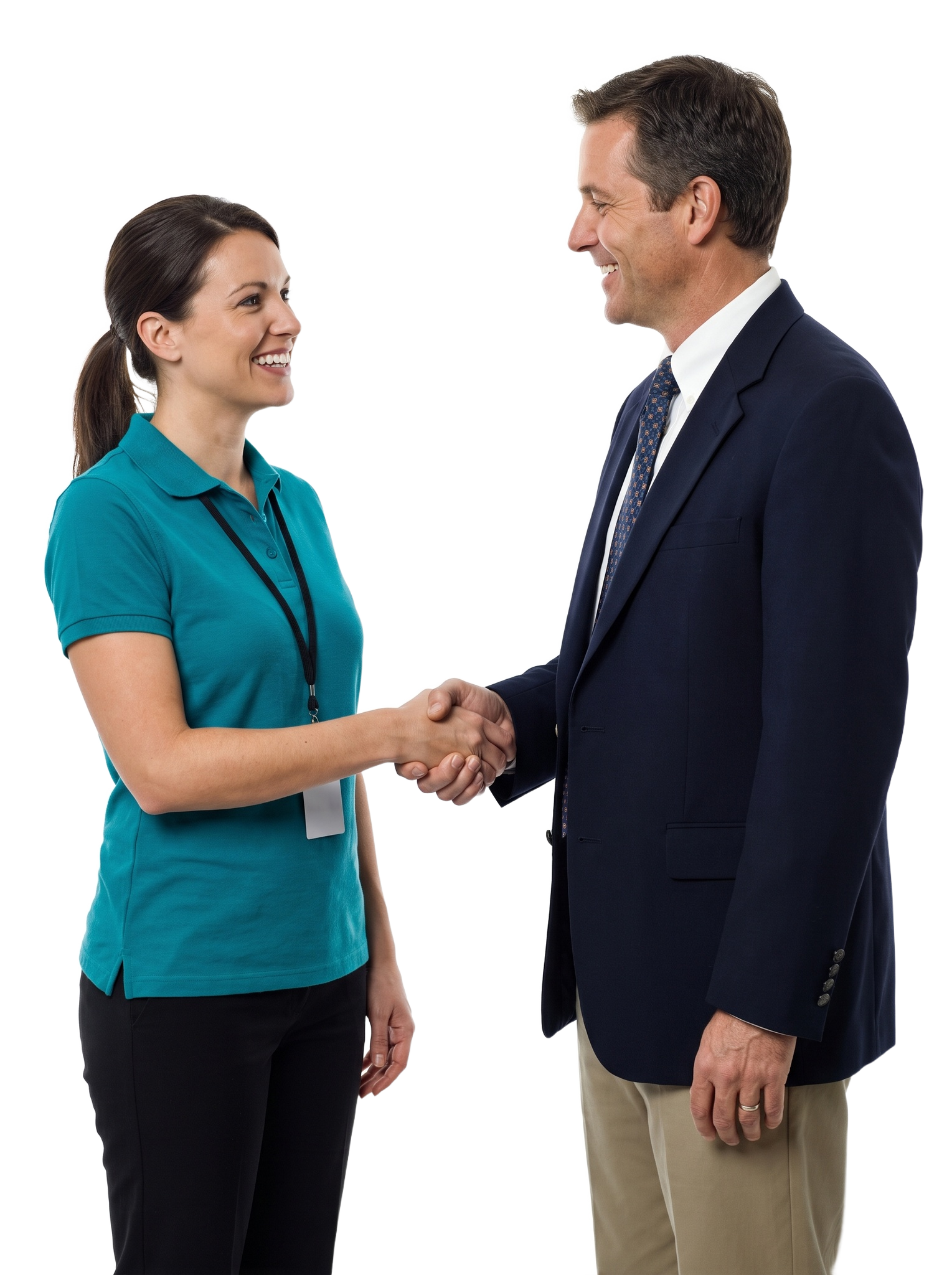 A TOPP KIDS Program Coordinator meeting a school principal