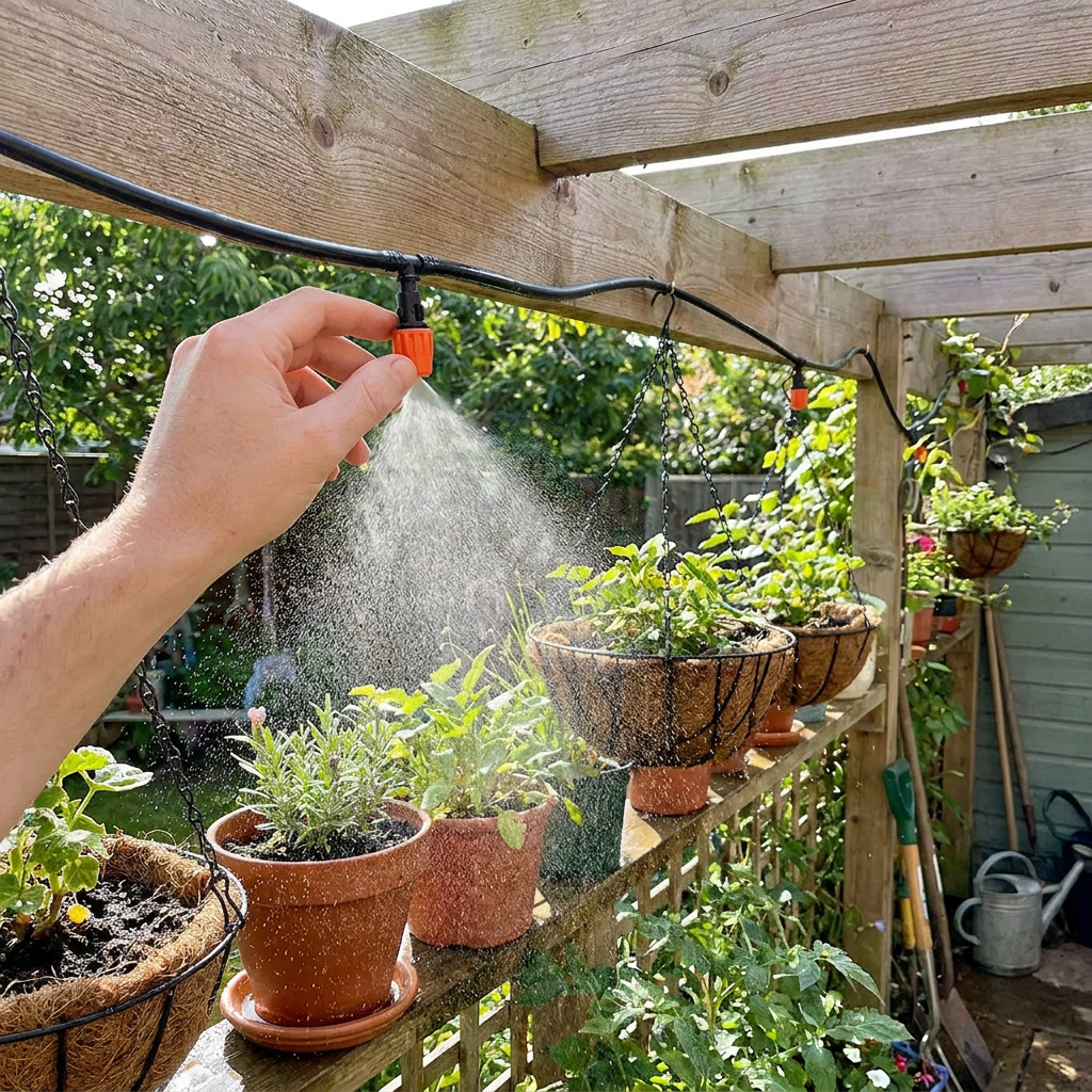 Druppelslang Irrigatiesysteem Verstelbare Sproeiers 5-20M Waterbesparend lifestyle