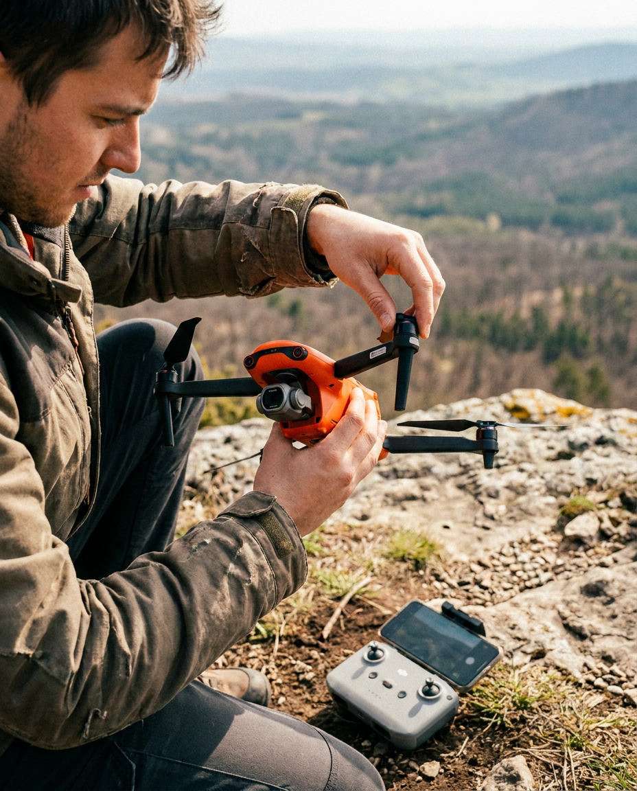 Professionelle Kamera-Drohne mit 8K Dual-Kamera und GPS-Stabilisierung – Bürstenlose Motoren im Einsatz