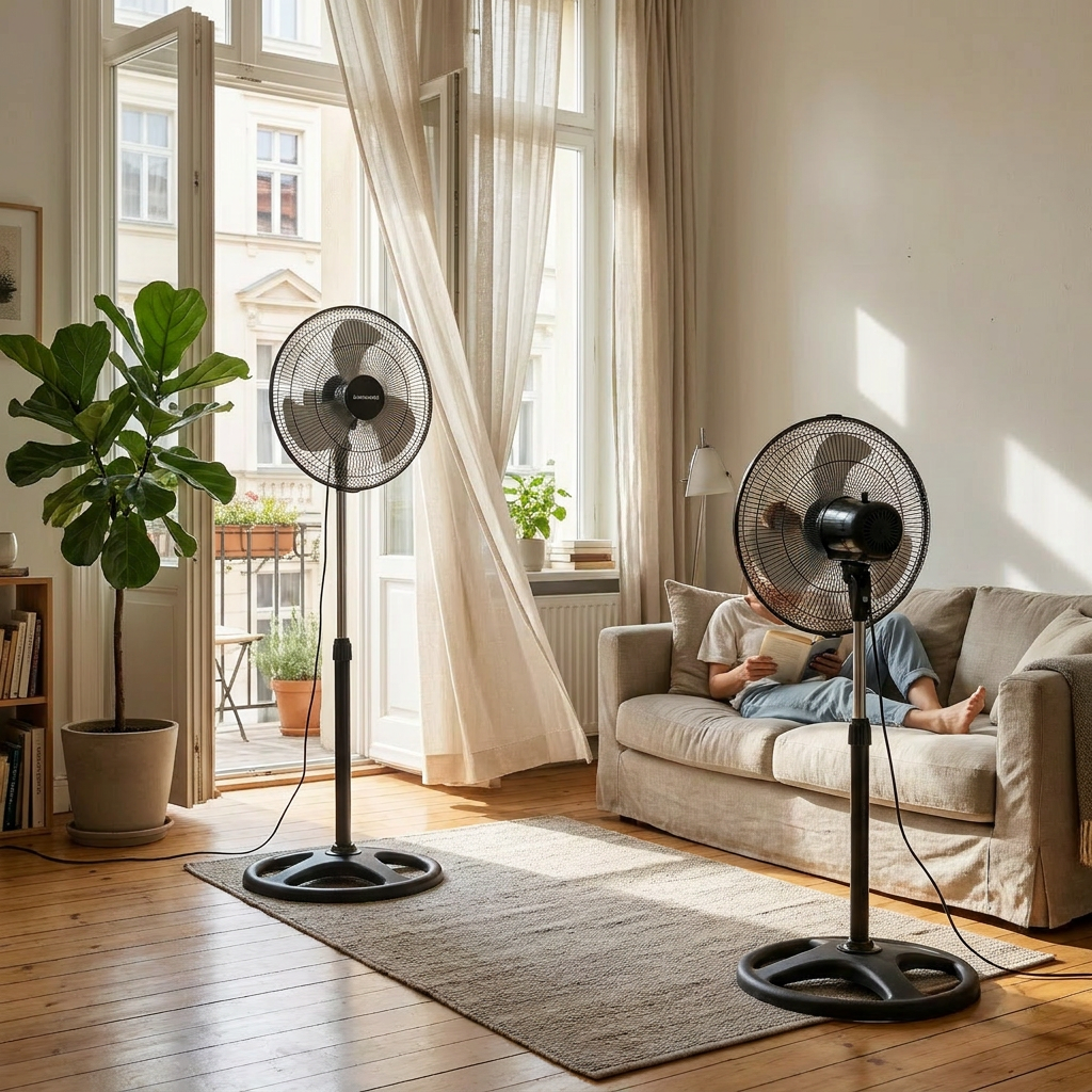 Höhenverstellbarer Standventilator Set von 2 Lifestyle