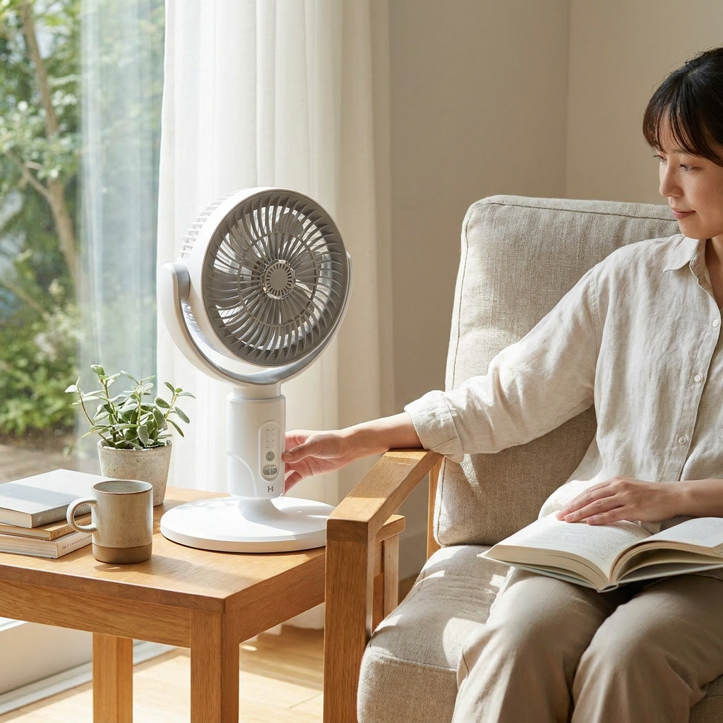 Stille Staande Ventilator 10W met Afstandsbediening 5 Standen Verstelbaar Zwart Wit Thuis Kantoor | Sansoti lifestyle