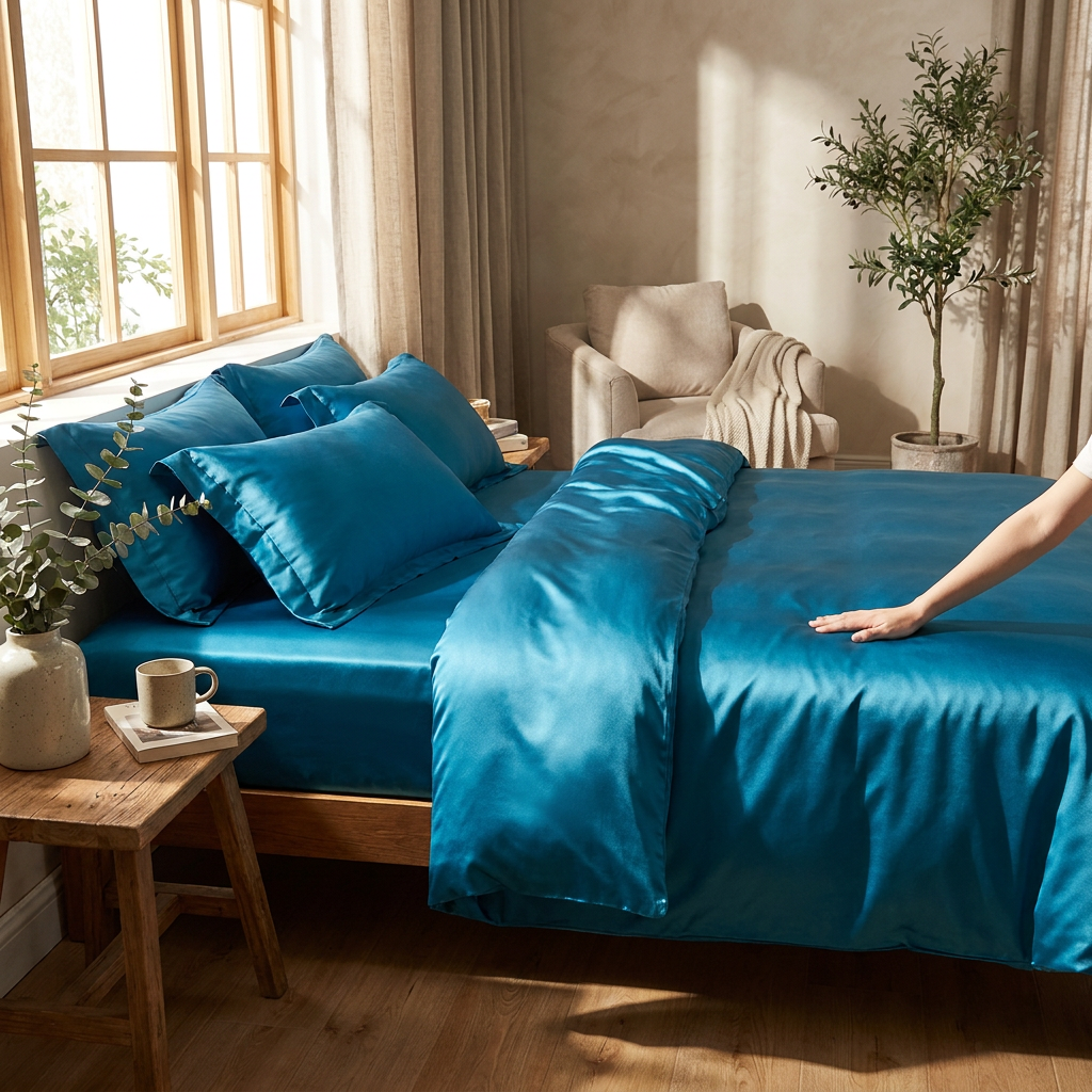 Luxe Zijden Beddengoed Set voor Ultiem Slaapcomfort lifestyle