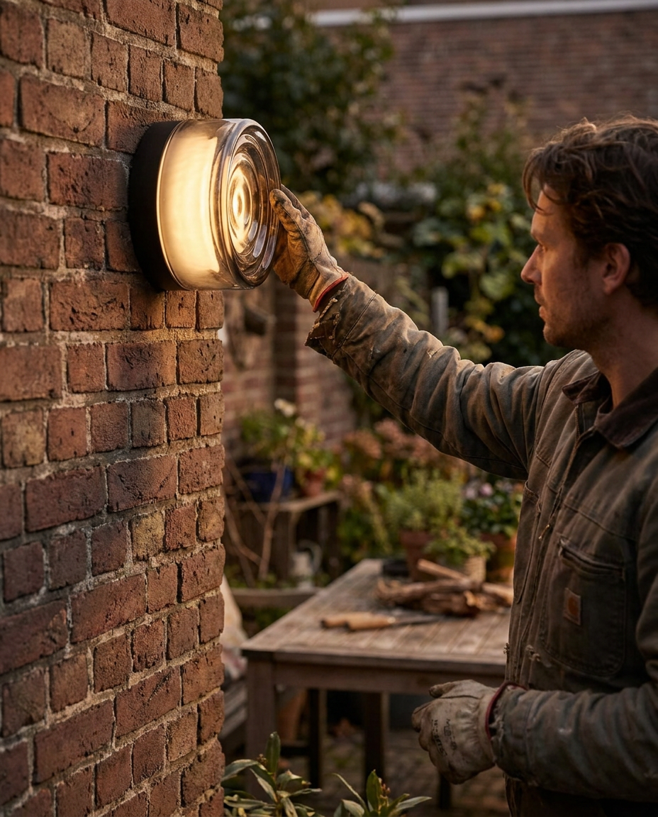 Buitenwandlamp Gehard Glas IP65 Waterdicht Weerbestendig Moderne Verlichting voor Entree Terras Tuinmuur Stijlvolle Gevel Wandverlichting in gebruik