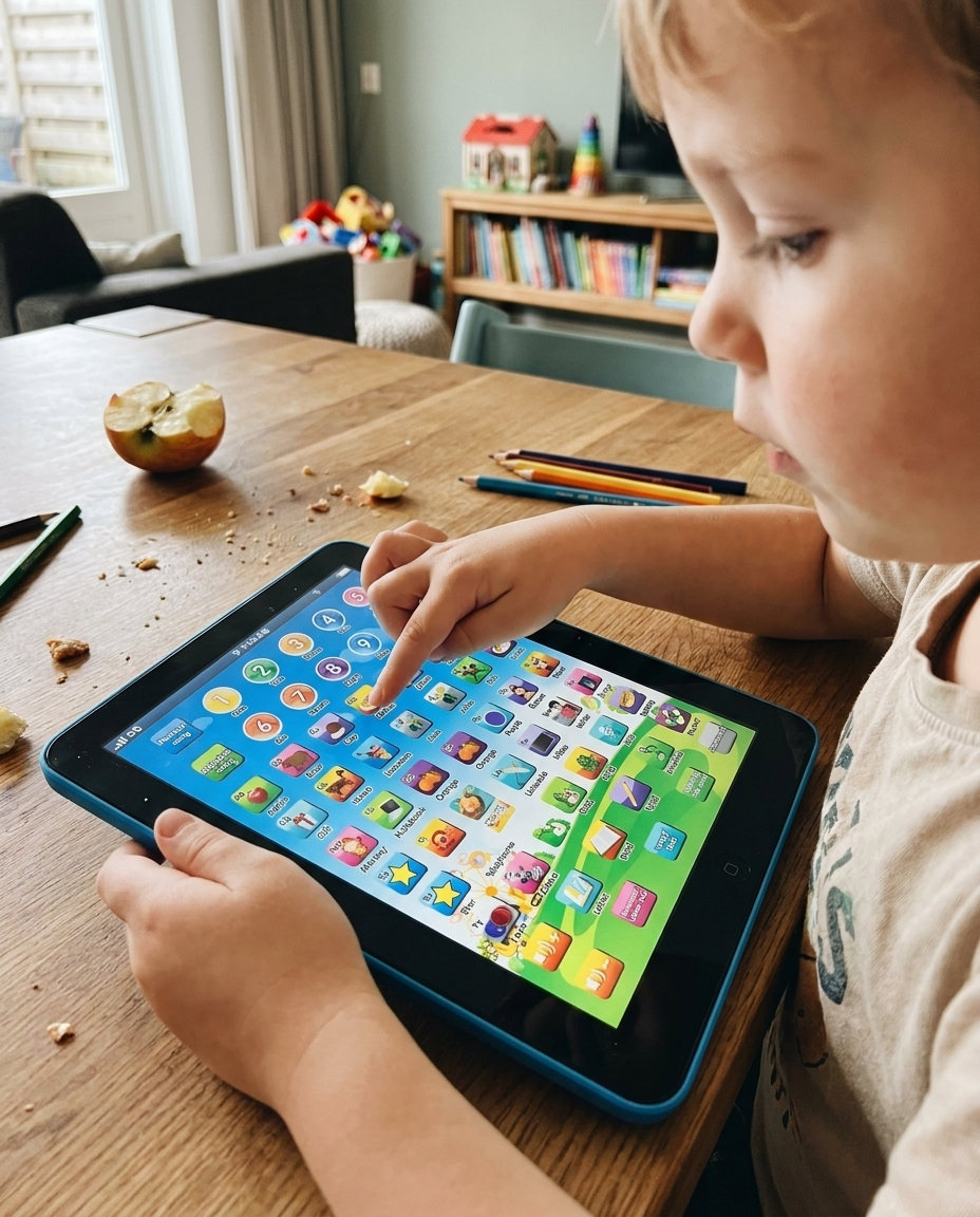 Educatieve Kindertablet met Touch & Geluid in gebruik
