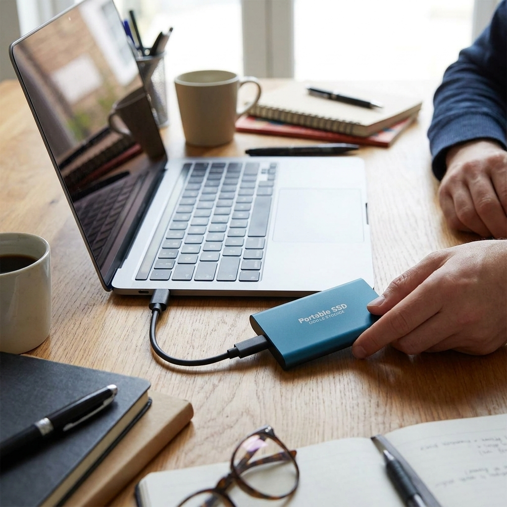 Externe SSD USB-C 1050 MB/s 4TB 8TB 16TB Aluminium Behuizing 50 Gram Laptop | Sansoti lifestyle