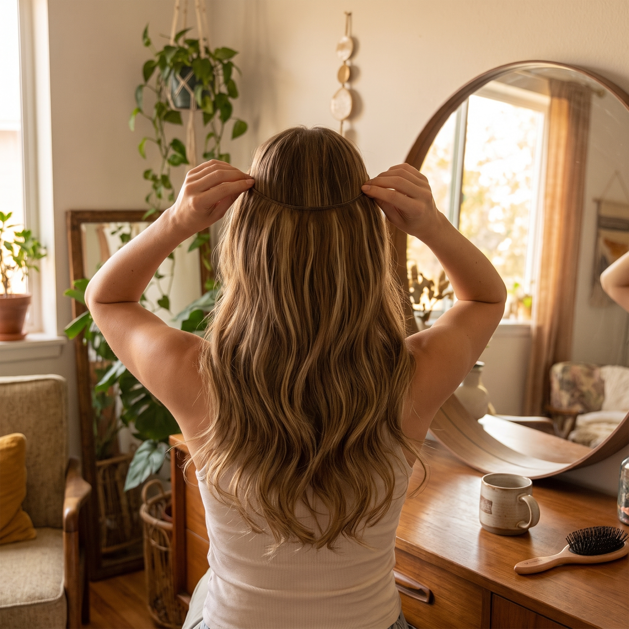 Haarextensions Echt Haar 100% Natuurlijk voor Volheid en Lengte | Hittebestendig | Natuurlijke Glans | Sansoti lifestyle