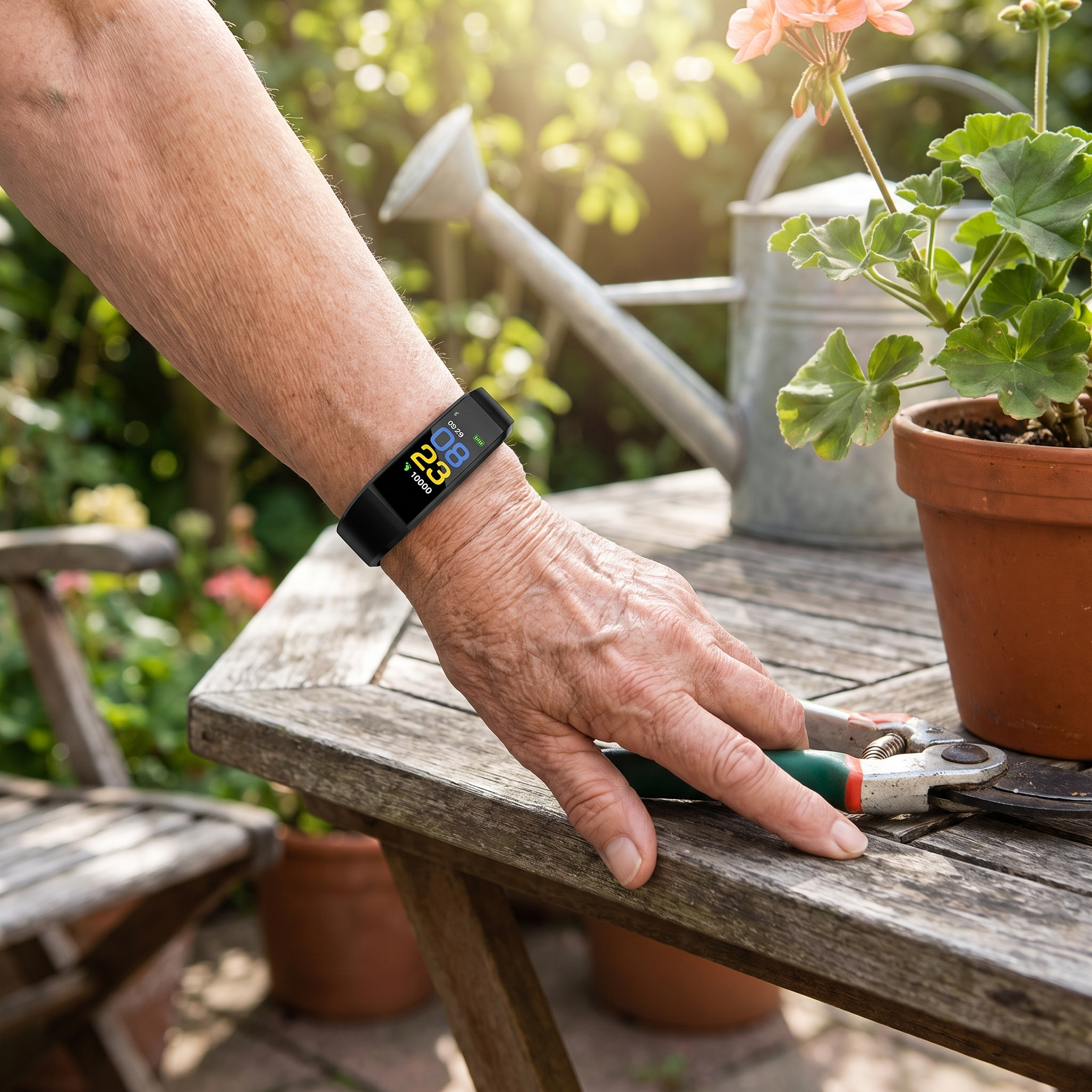 Safety Watch for Seniors with Fall Detection, GPS Tracker, Health Monitor, Heart Rate Monitoring, and Emergency Button | Sansoti lifestyle