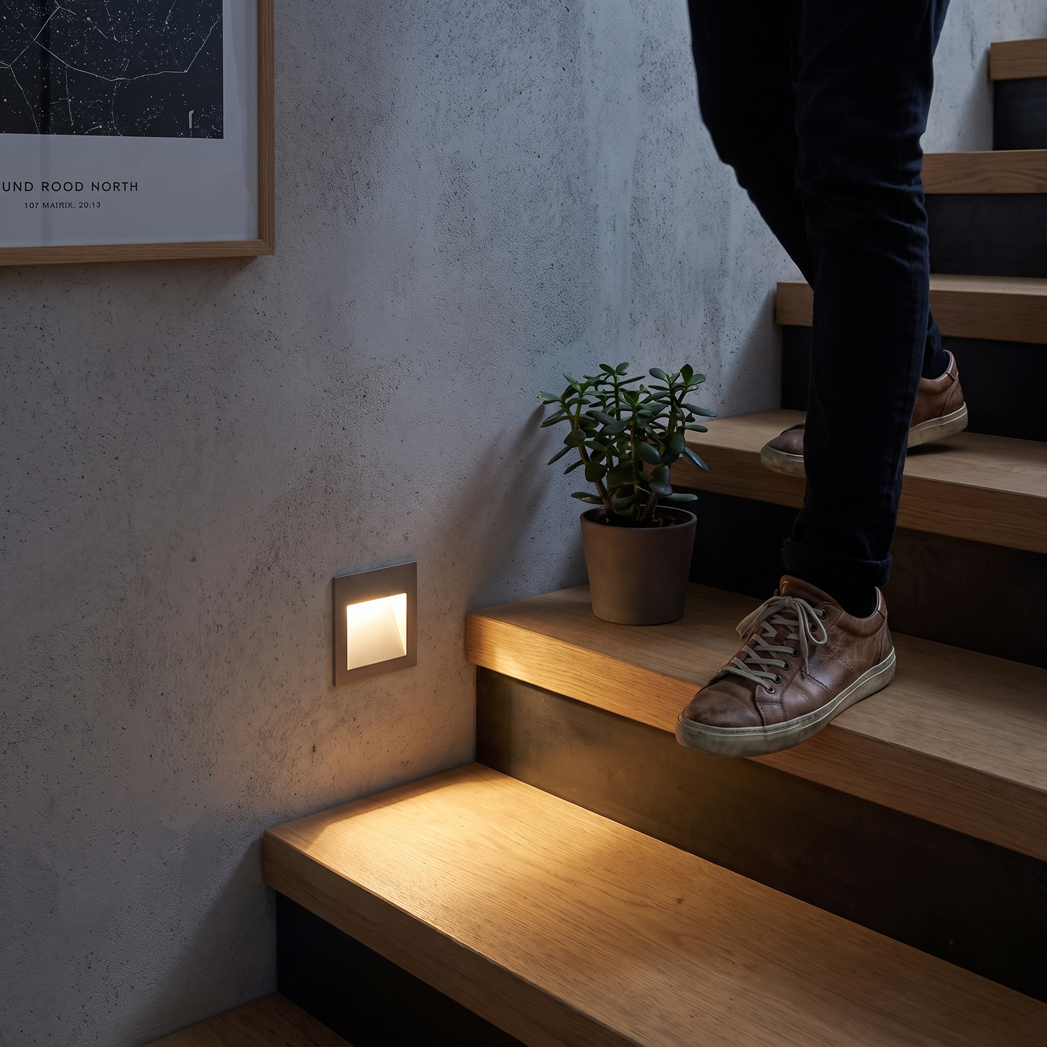 Inbouw Led Wandlamp Met Bewegingssensor Voor Trap En Hal lifestyle