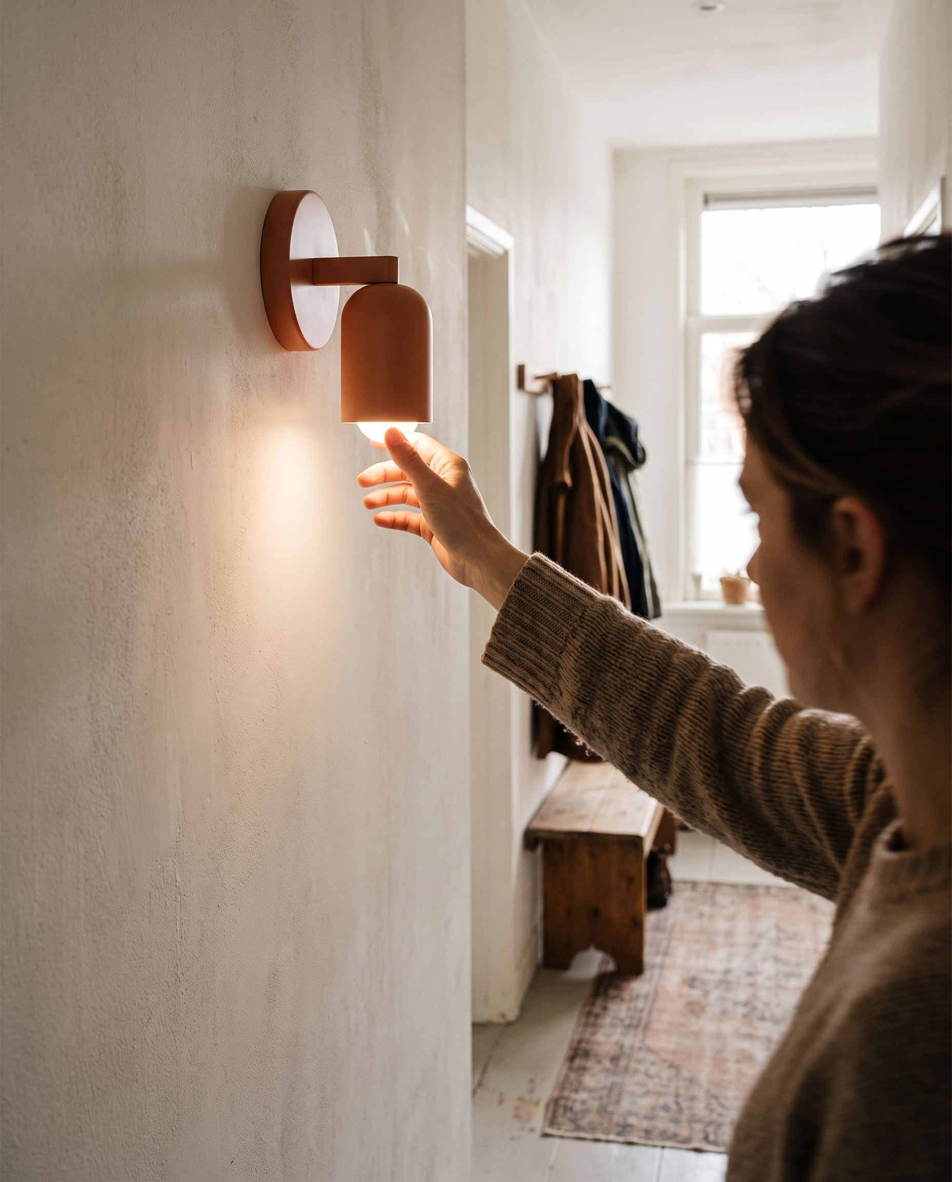 Wandlamp Ijzer Mat Modern LED 8W E27 Slaapkamer Gang Badkamer Trap Woonkamer Binnen in gebruik