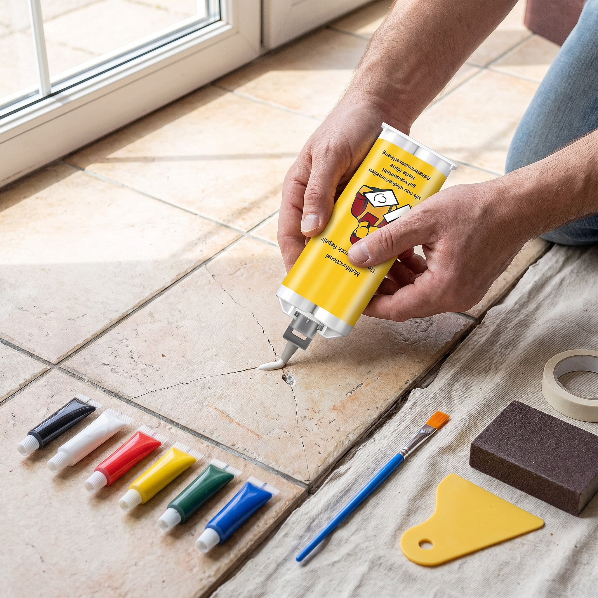 Tegel- en Natuursteen Reparatieset Professioneel voor Scheuren en Beschadigingen lifestyle