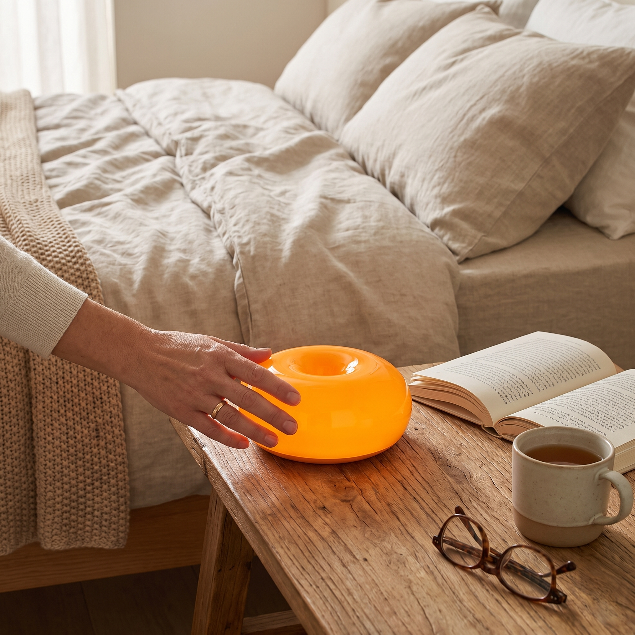 Tafellamp Touch Dimbaar LED Warm Wit Rond Slaapkamer Woonkamer Decoratief 5W lifestyle