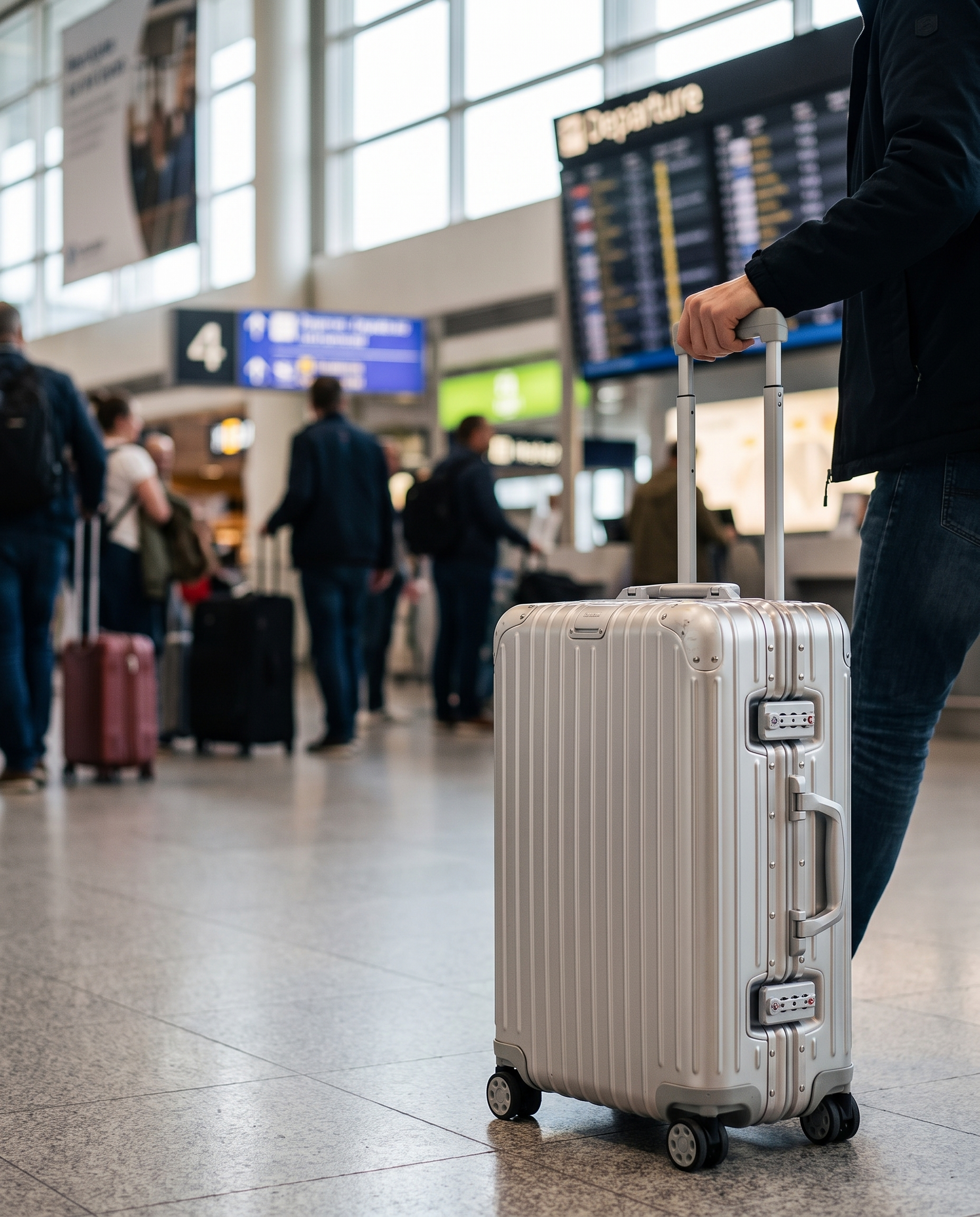 Aluminium Magnesium Koffer Zakelijk TSA Slot in gebruik