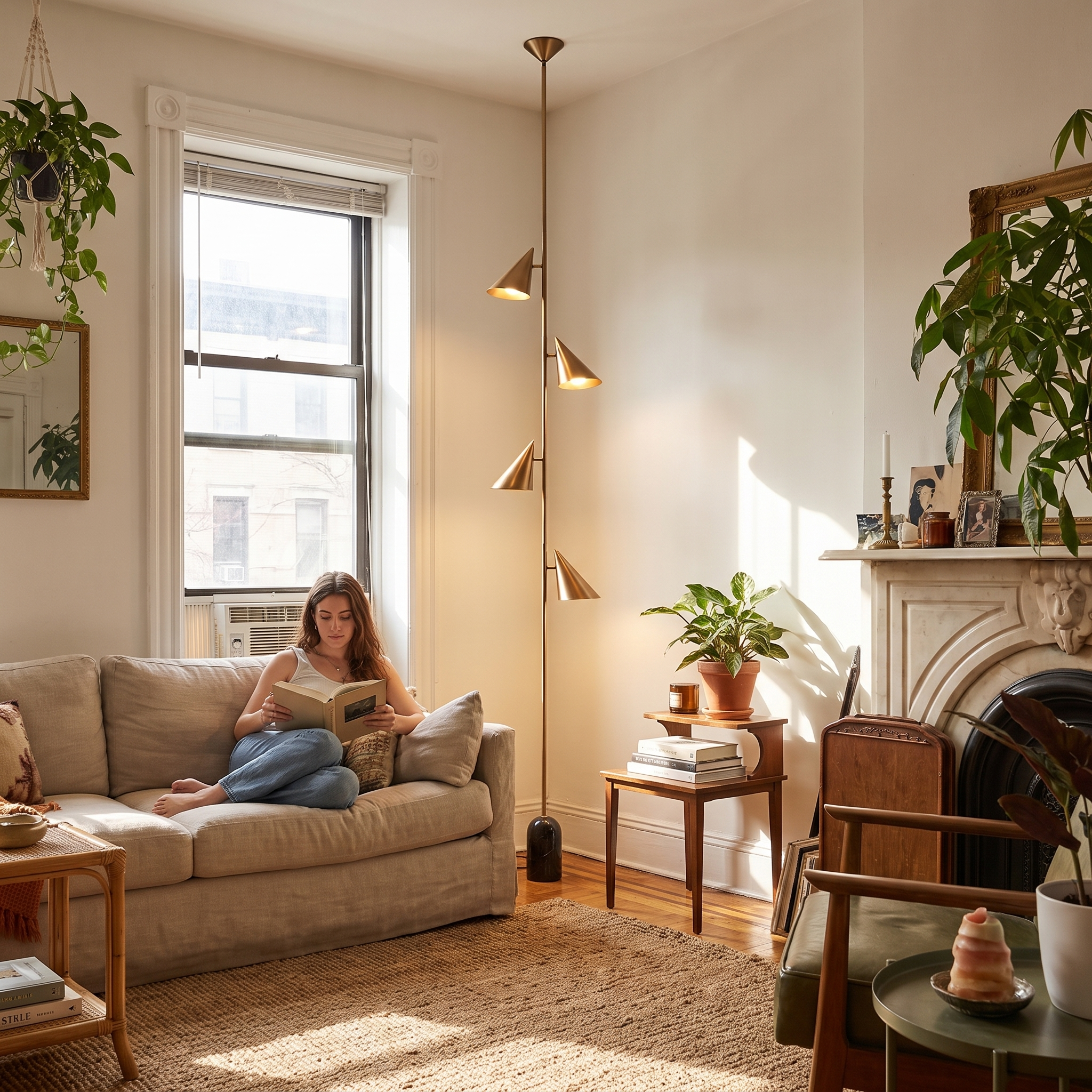 Vloer Tot Plafond Lamp 4 Lichtpunten LED 2,5-3,2 m Woonkamer Slaapkamer Werkkamer Minimalistische Staande Lamp Sfeerverlichting | Sansoti lifestyle