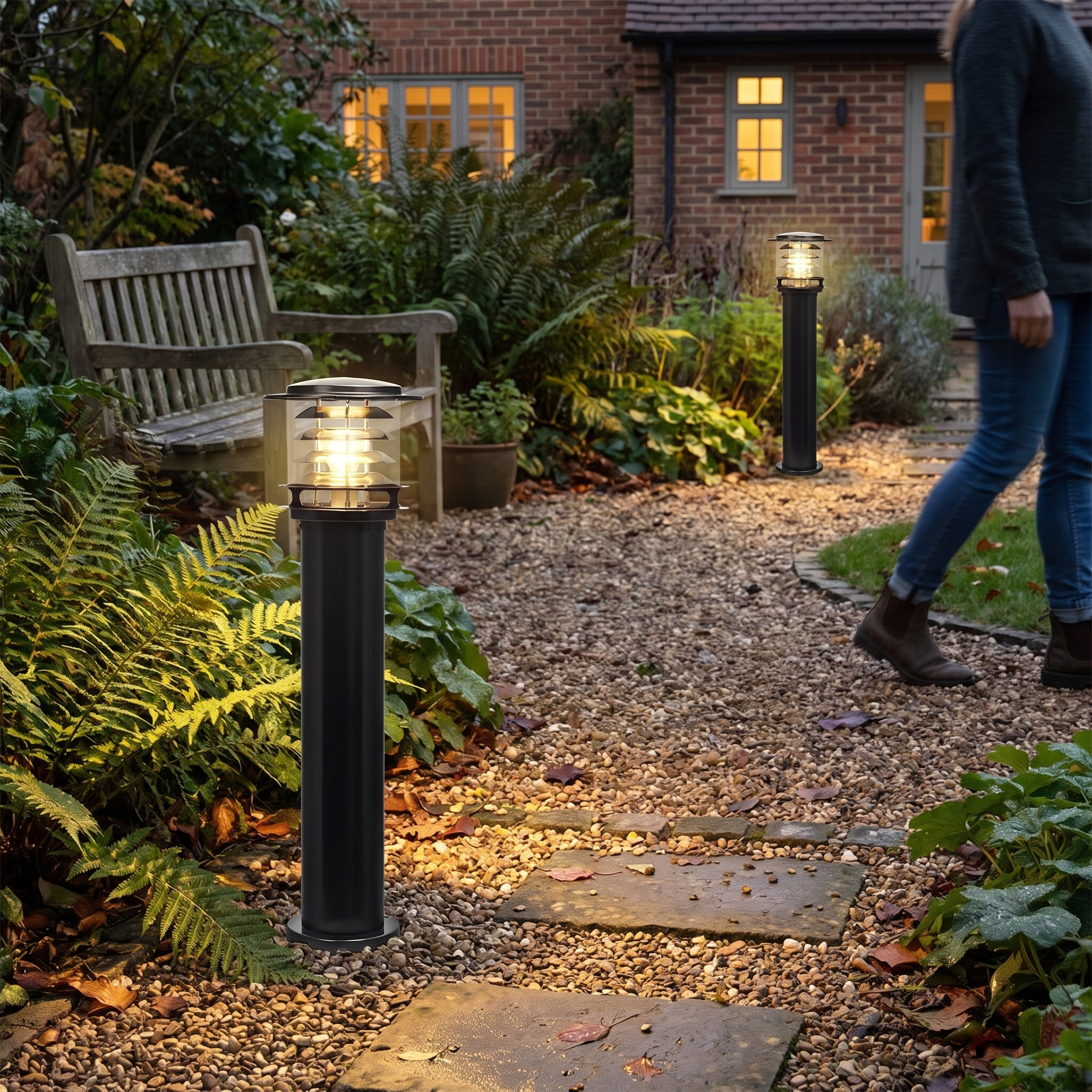 Moderne Waterdichte Buitenlamp Paal Cilinder Led Tuinverlichting IP65 Voor Oprit Pad En Terras | Sansoti lifestyle