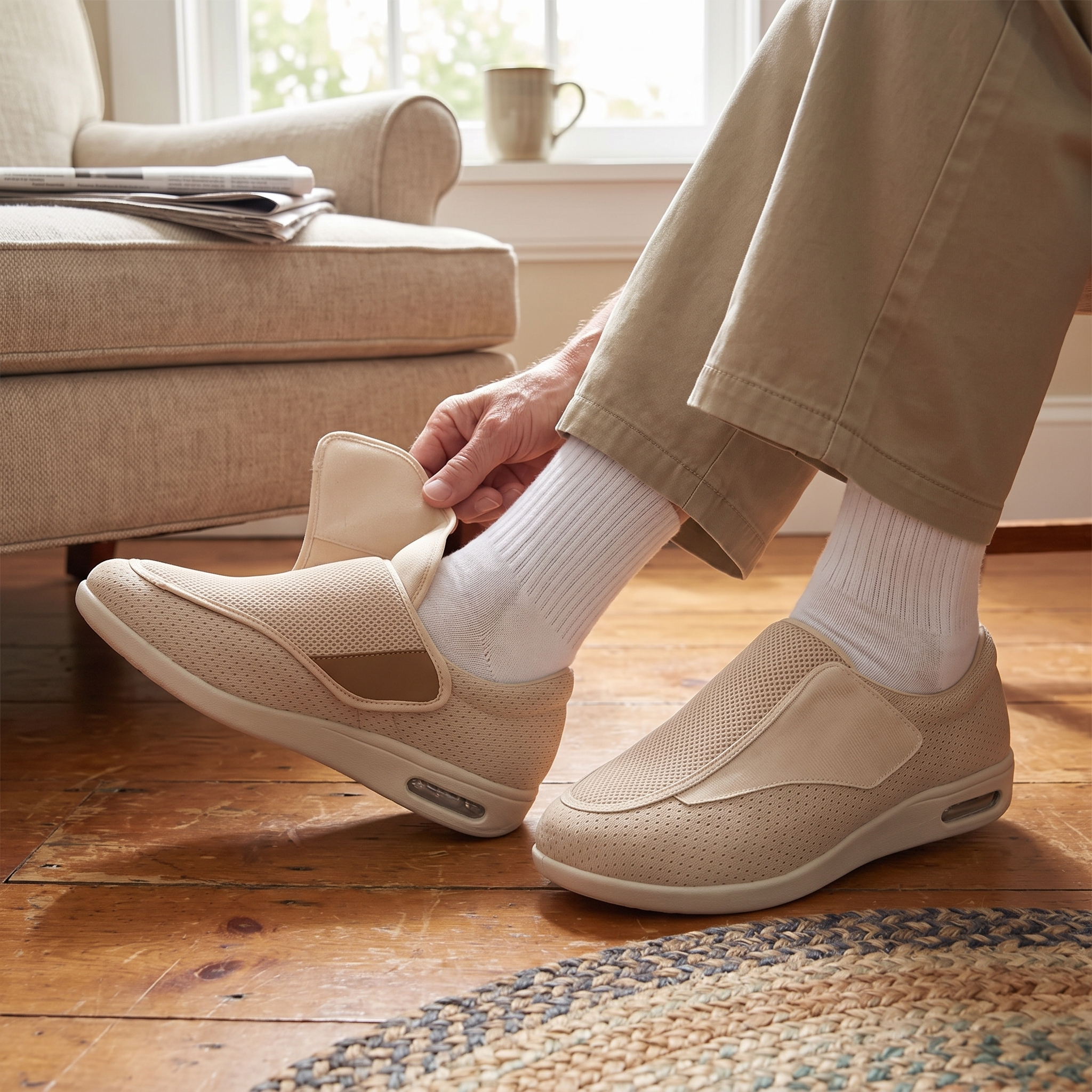 Brede Diabetische Schoenen voor Gezwollen Voeten – Comfortabel & Ademend lifestyle