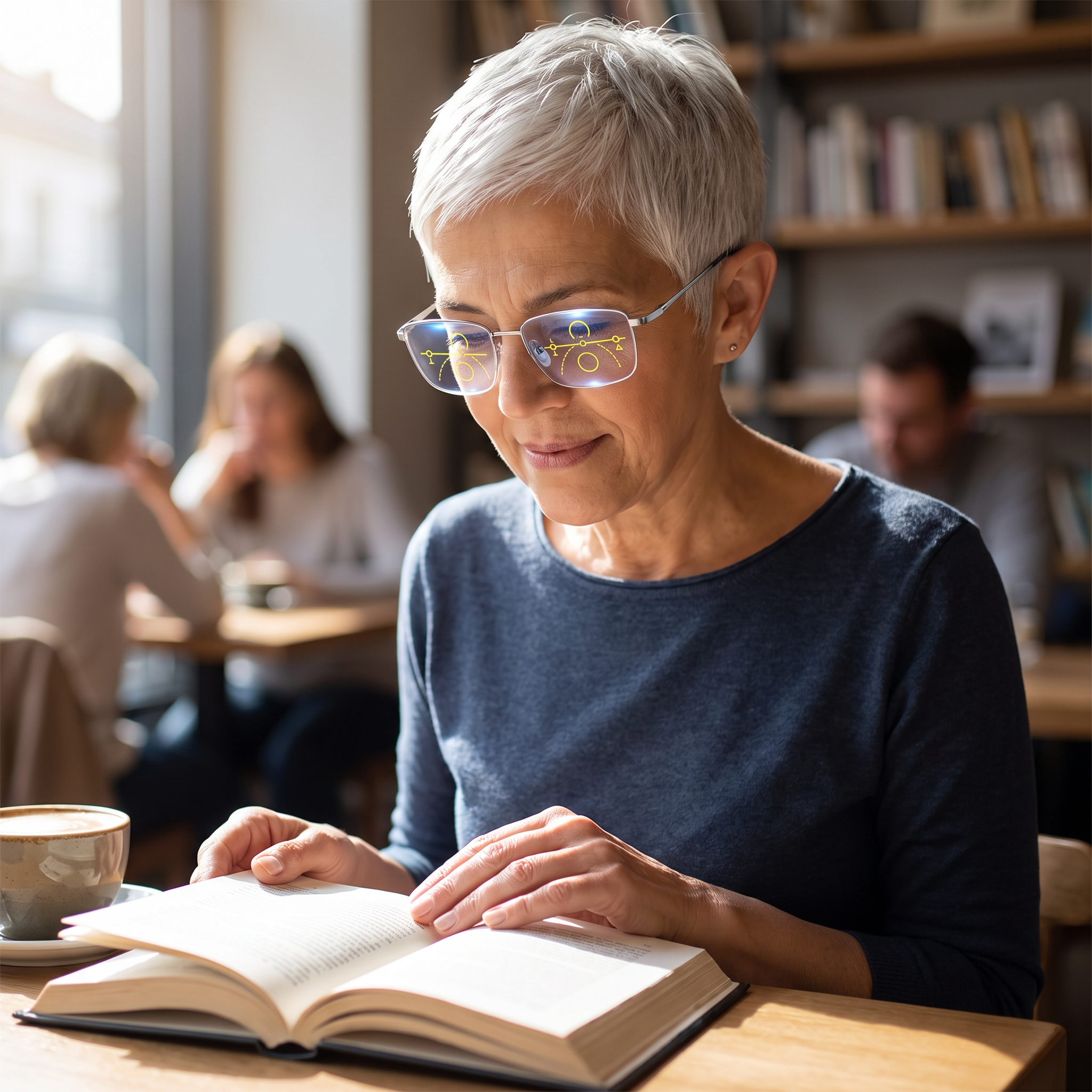 Progressive multifokale Lesebrille im Alltag