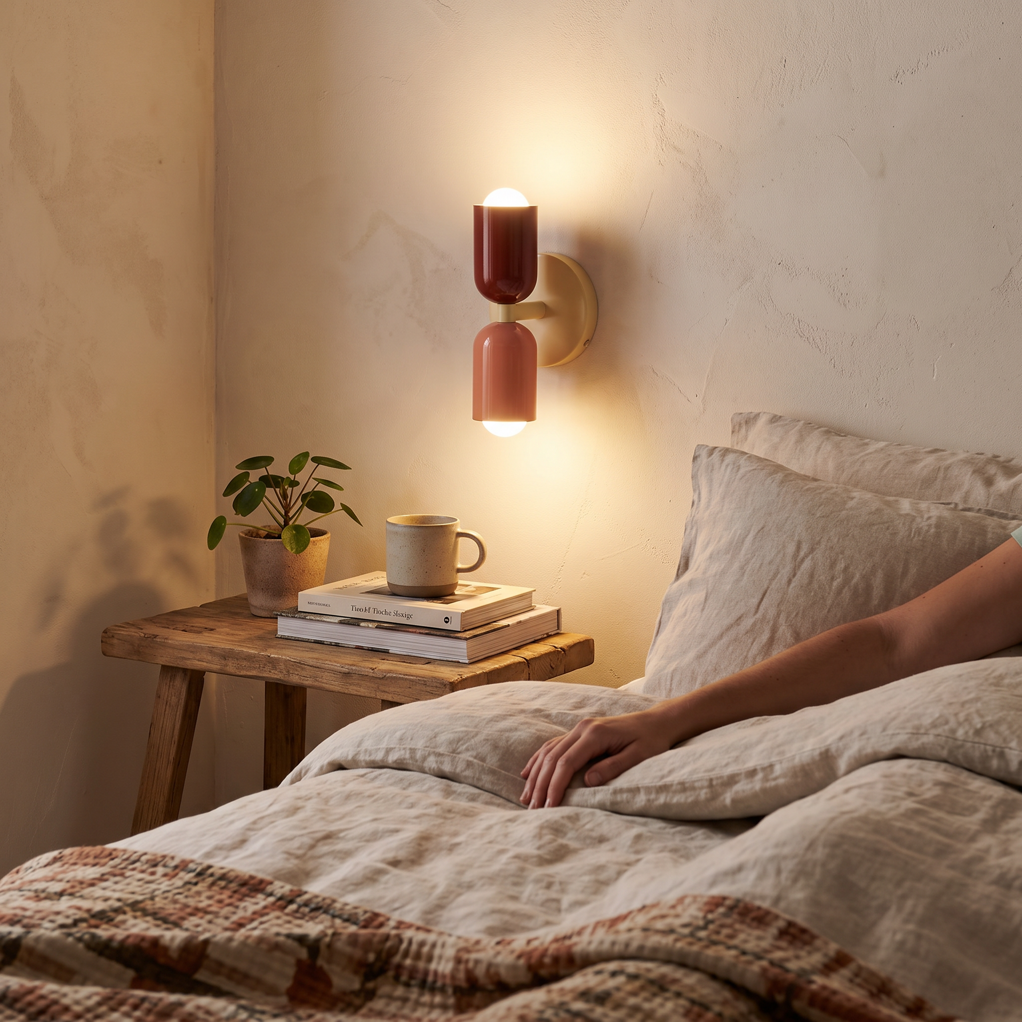 Wandlamp Cilinder Modern Minimalistisch LED Warm Wit 21cm lifestyle
