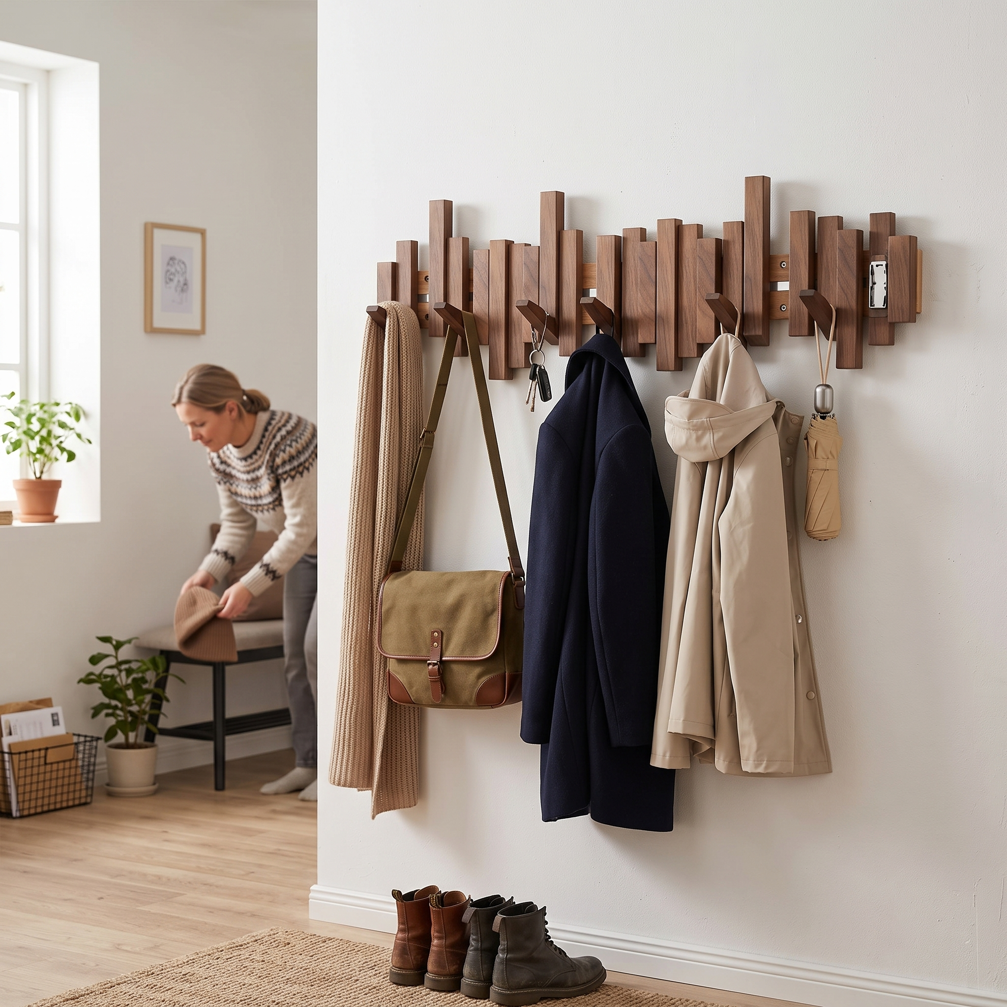 Kapstok met Magnetische Klapbare Haken lifestyle