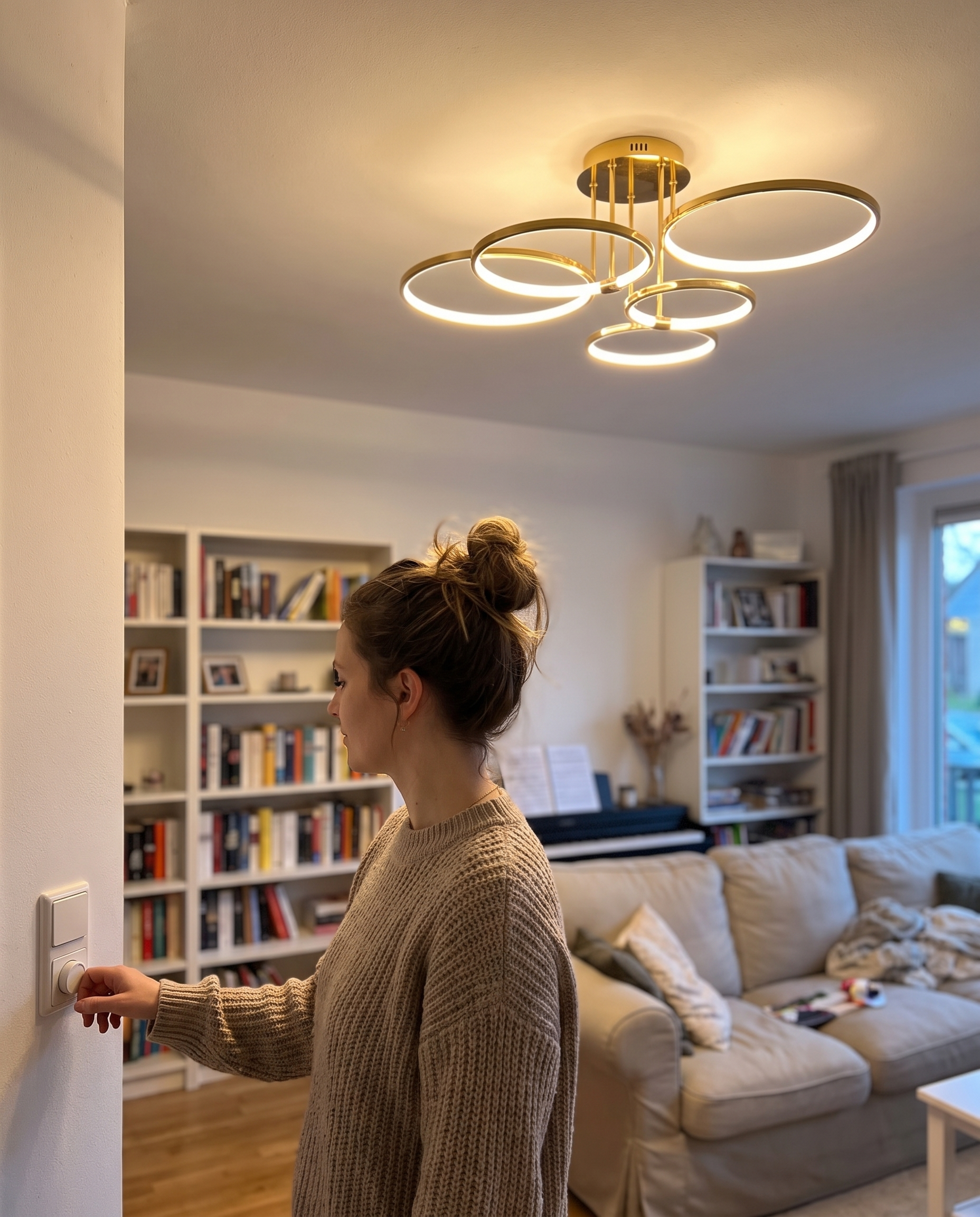 Sansoti LED Ring Plafondlamp in gebruik