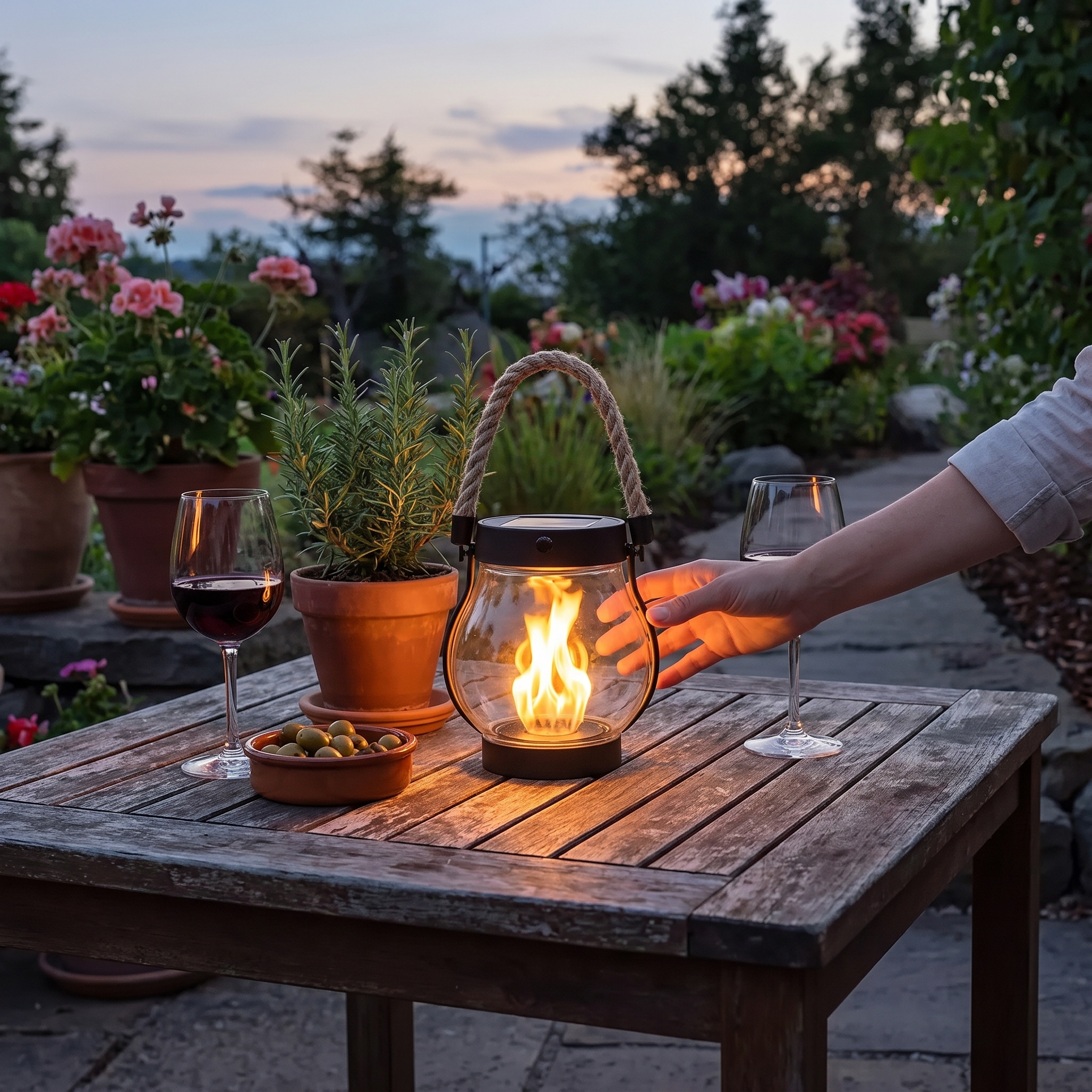 Solar Tuinlantaarn met Flakkerend Vlameffect lifestyle