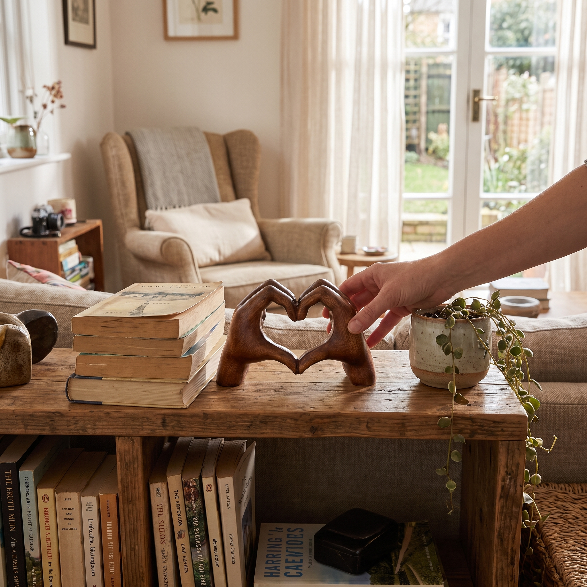 Houten Hart Beeldje – Handgemaakt Liefdessymbool als Decoratie of Cadeau lifestyle