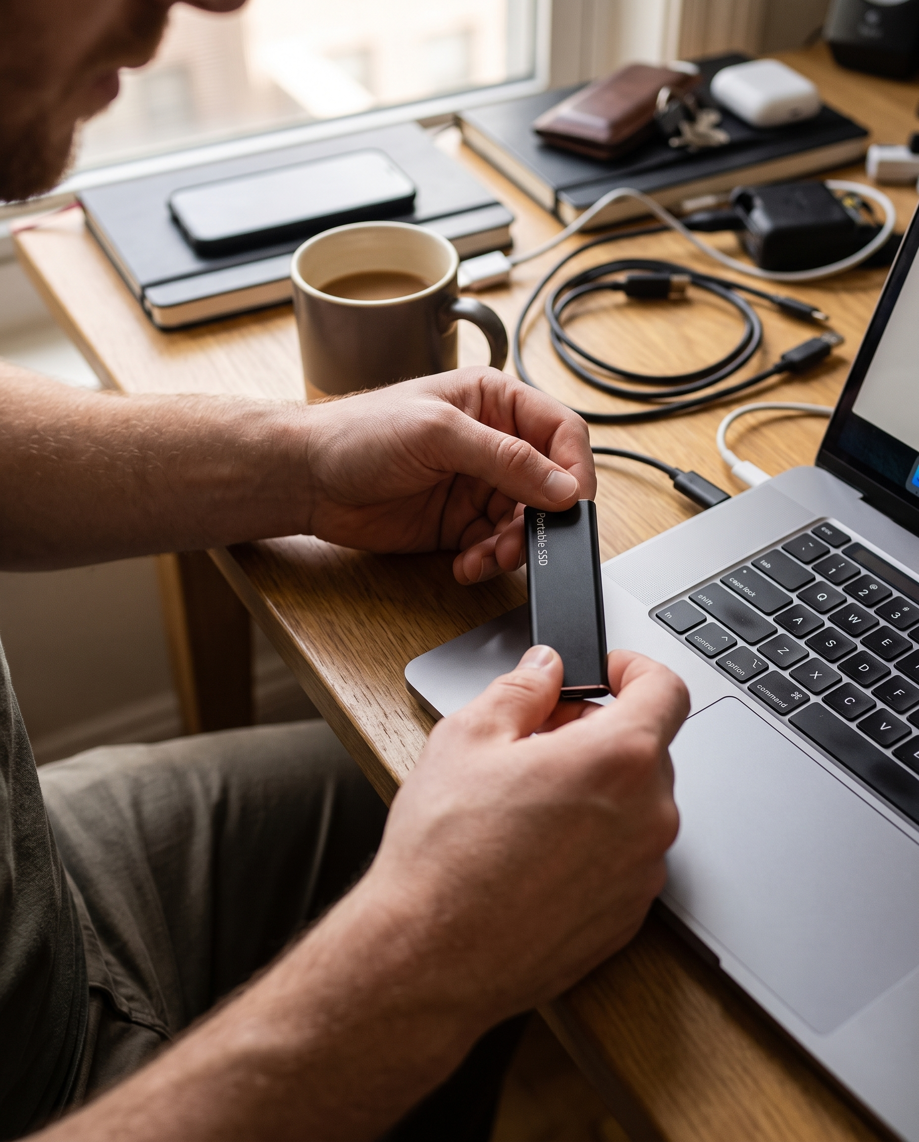 Externe SSD 4 TB mit USB-C – superschneller tragbarer Speicher in der Anwendung