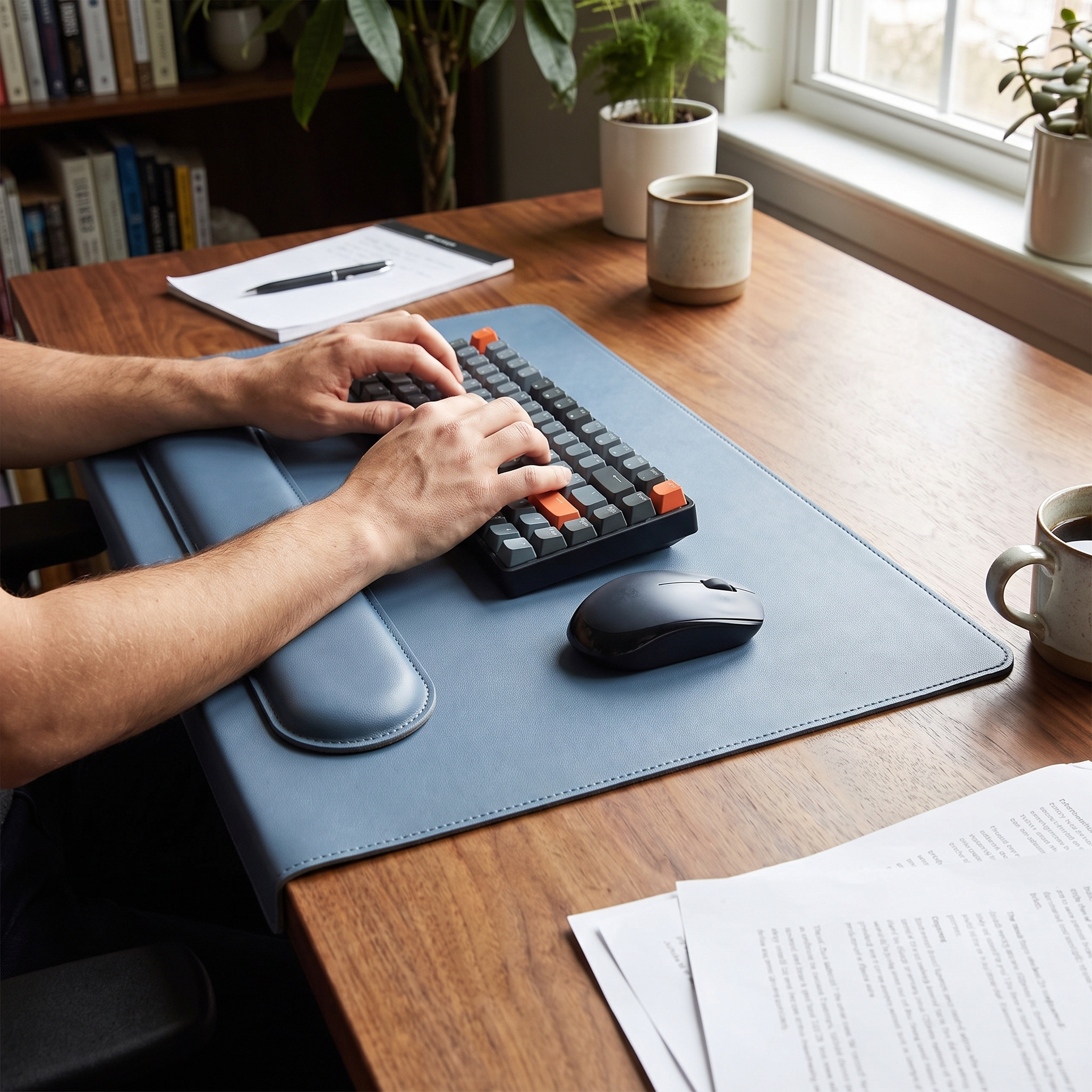 Ergonomische Schreibtischunterlage mit Handgelenkauflage 60-90 cm | Sansoti lifestyle