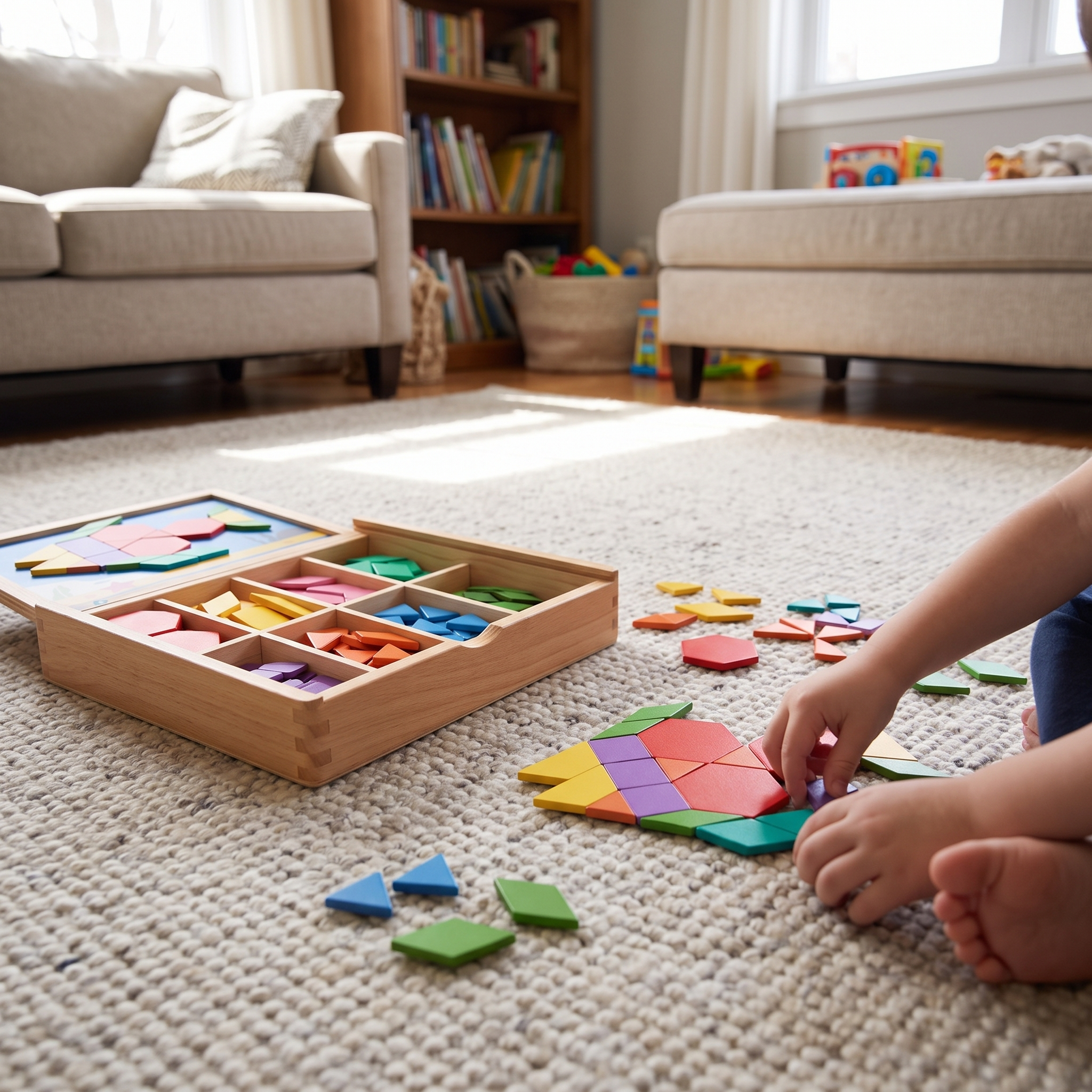 Magnetic Wooden Building Blocks with Example Cards, 180/200-Piece Educational Toy for Children Aged 3+ | Sansoti lifestyle