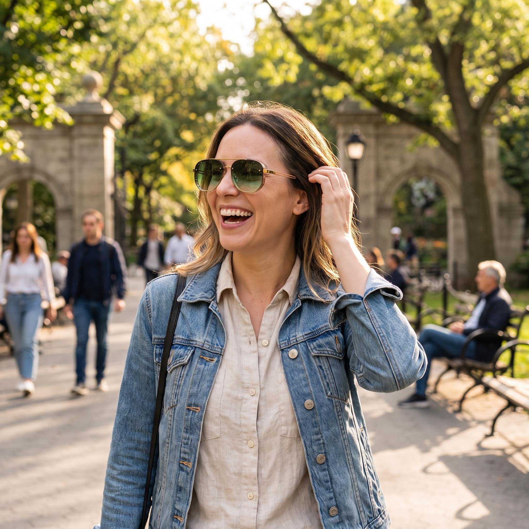 Lunettes de soleil métalliques minimalistes avec protection UV, verres ronds unisexes | Sansoti lifestyle