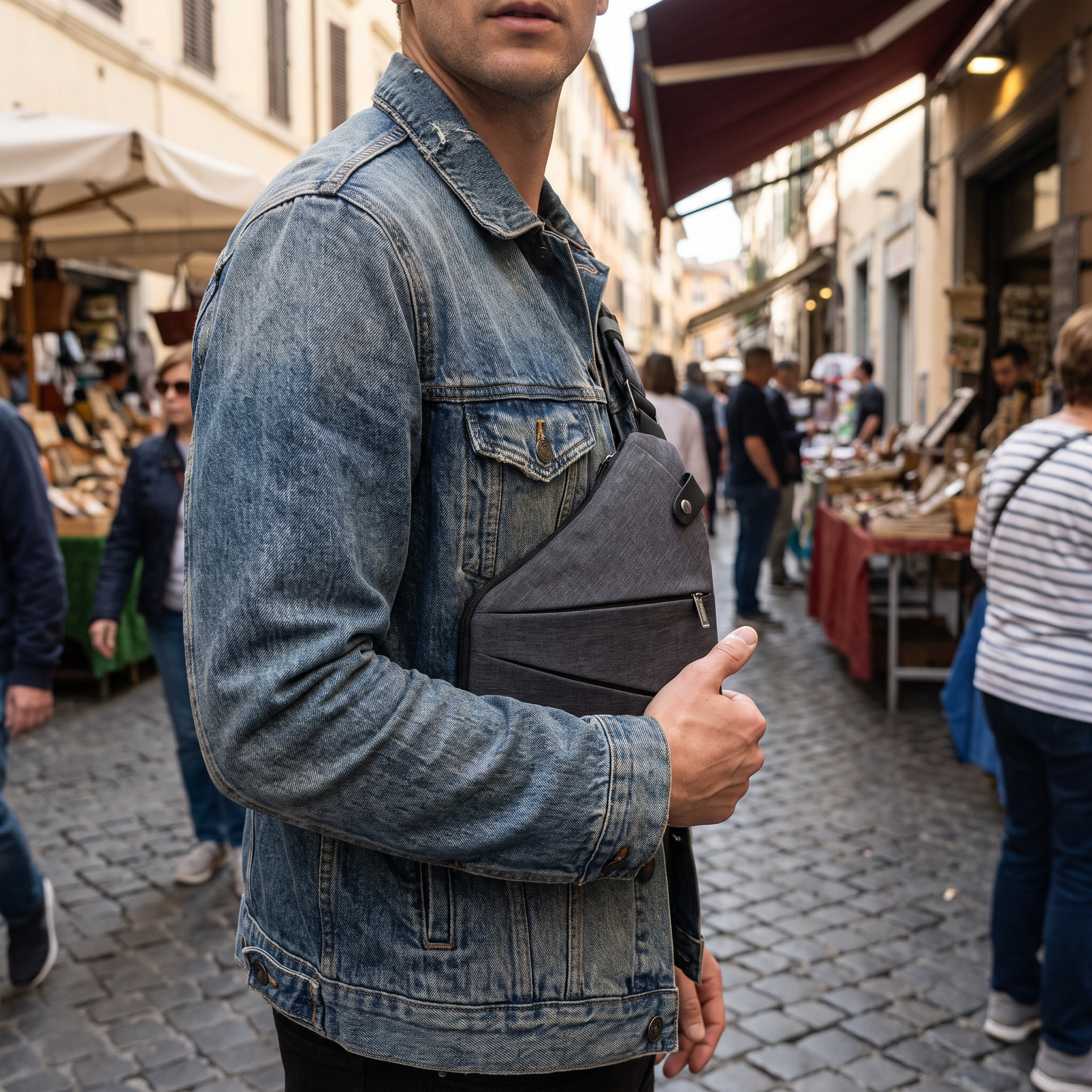 Sac bandoulière avec protection RFID antivol | Sansoti lifestyle