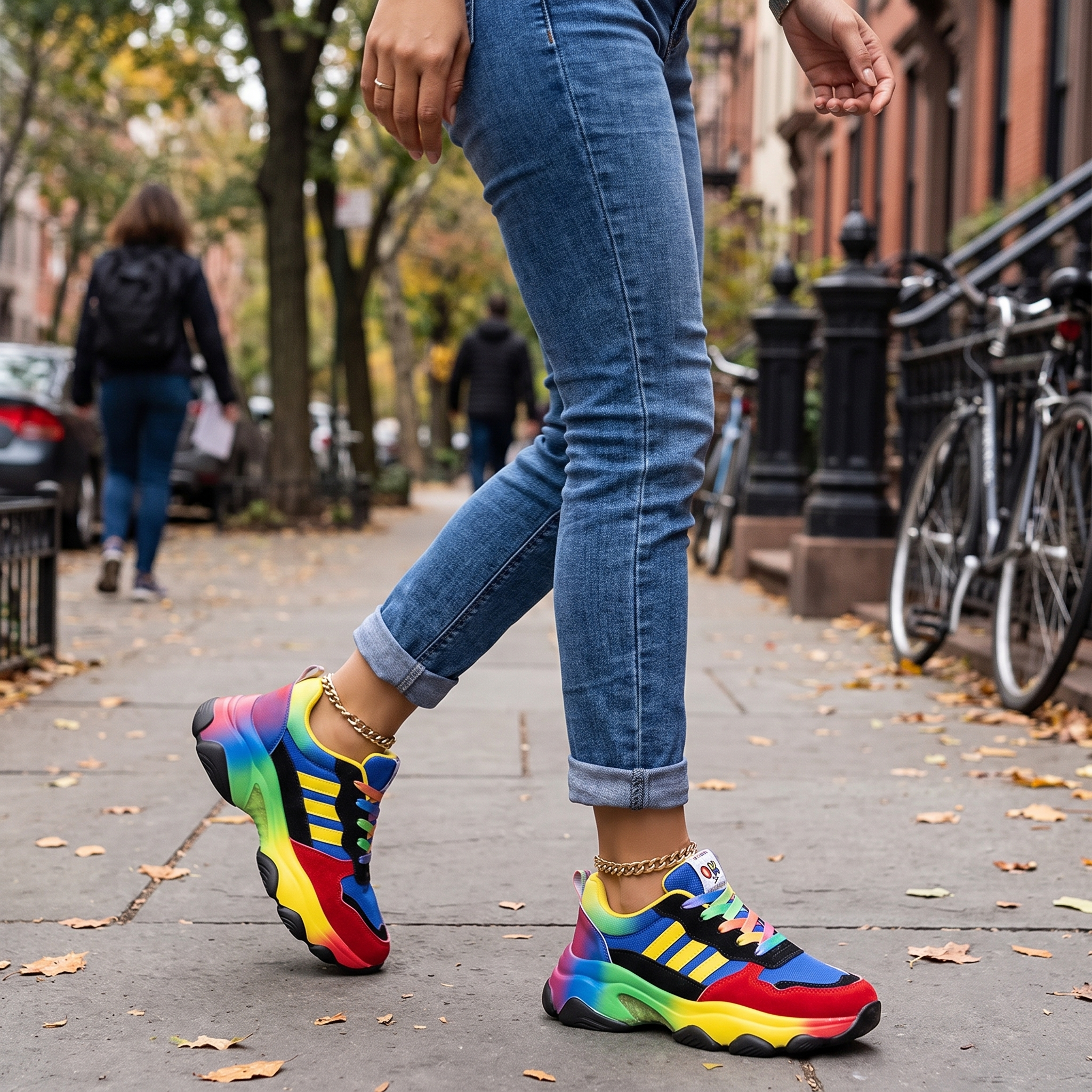 Dames Platformsneakers Multicolor met Orthopedische Zool | Sansoti lifestyle
