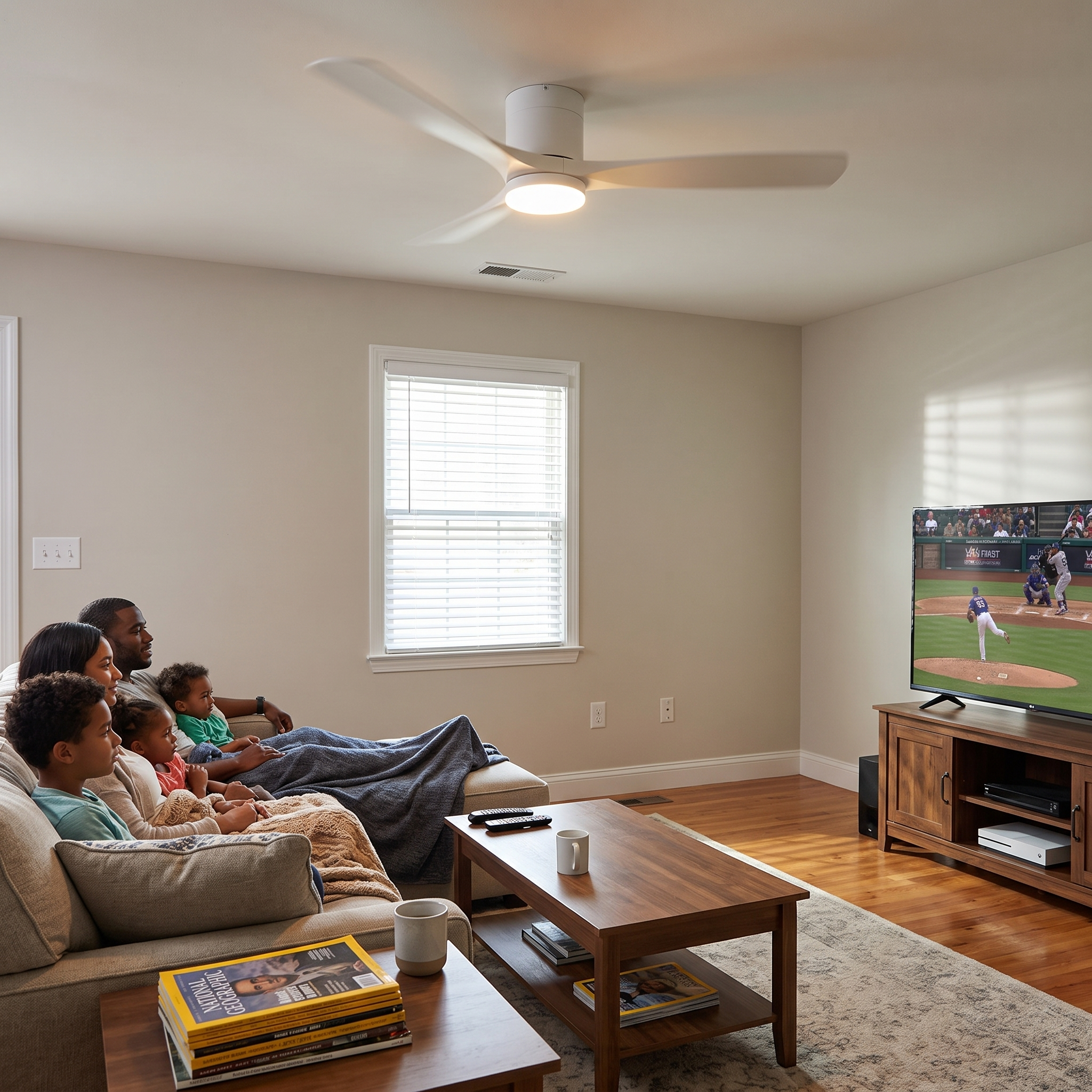 Ceiling Fan with LED Light Whisper-Quiet 6-Speed Reversible Fan lifestyle