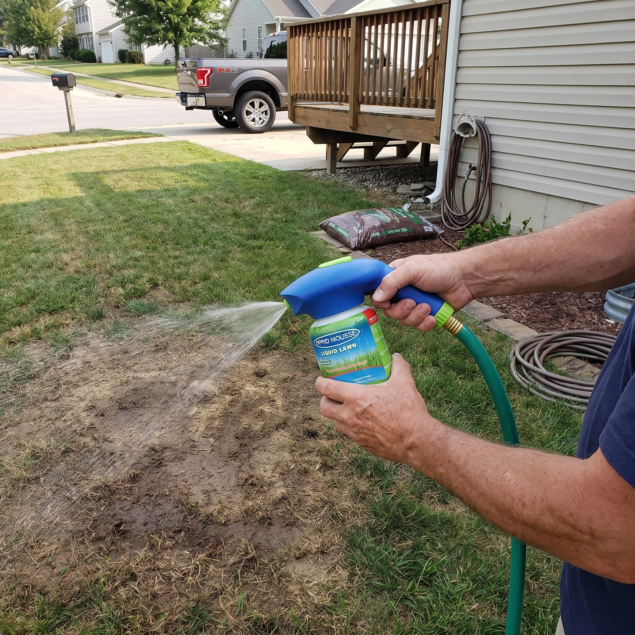 Spray-On Grass Seed Hydro Seeding System lifestyle